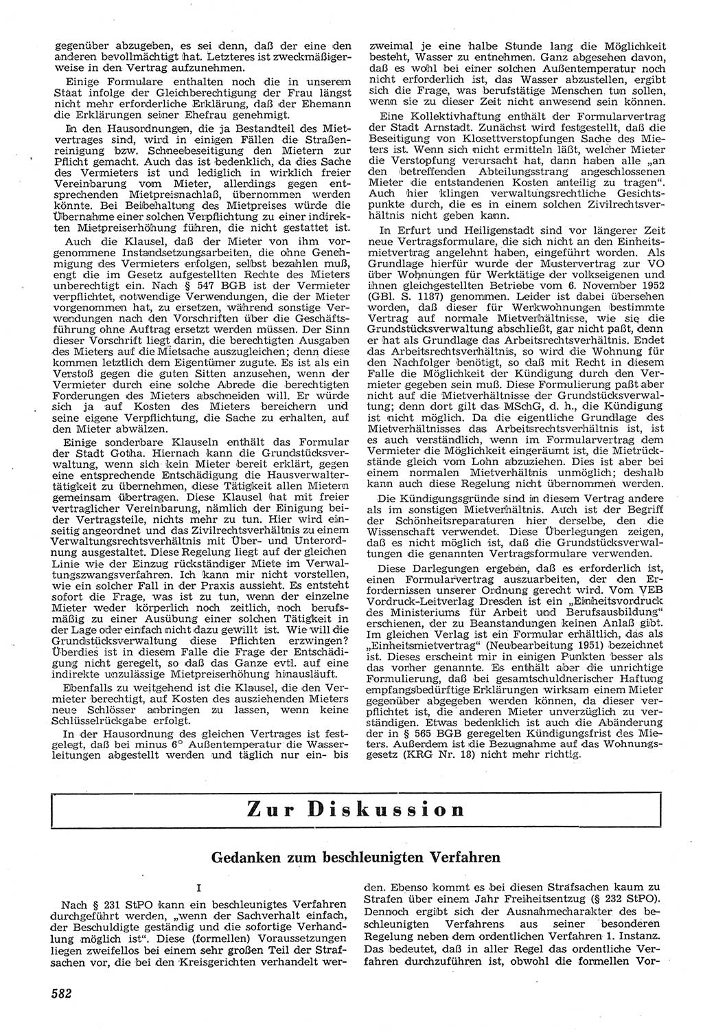 Neue Justiz (NJ), Zeitschrift für Recht und Rechtswissenschaft [Deutsche Demokratische Republik (DDR)], 11. Jahrgang 1957, Seite 582 (NJ DDR 1957, S. 582)