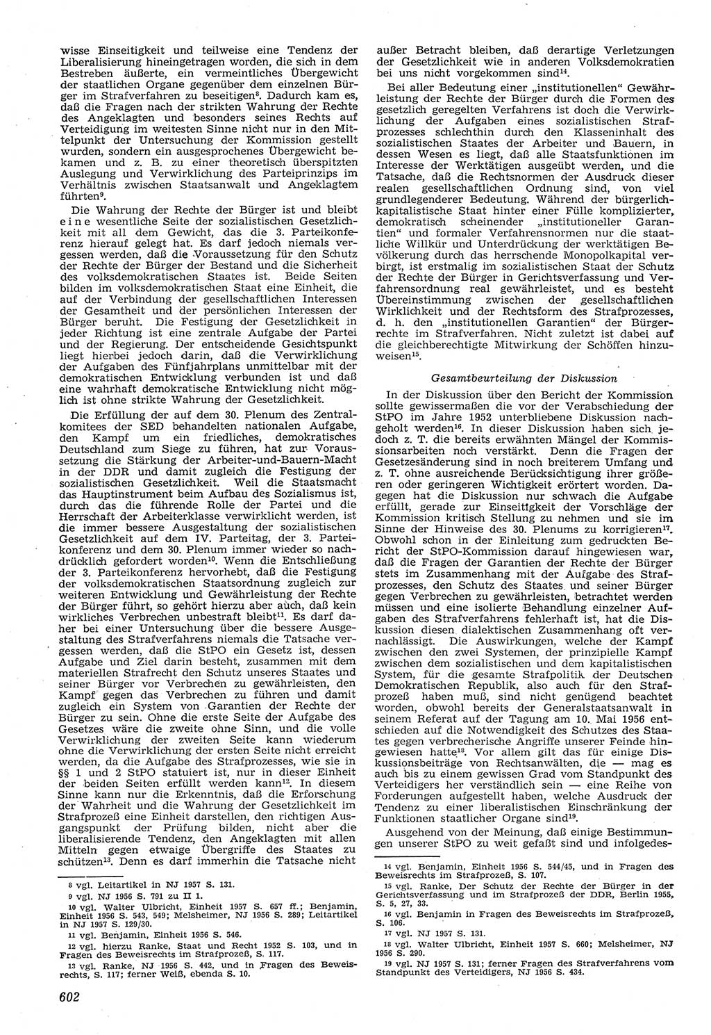 Neue Justiz (NJ), Zeitschrift für Recht und Rechtswissenschaft [Deutsche Demokratische Republik (DDR)], 11. Jahrgang 1957, Seite 602 (NJ DDR 1957, S. 602)