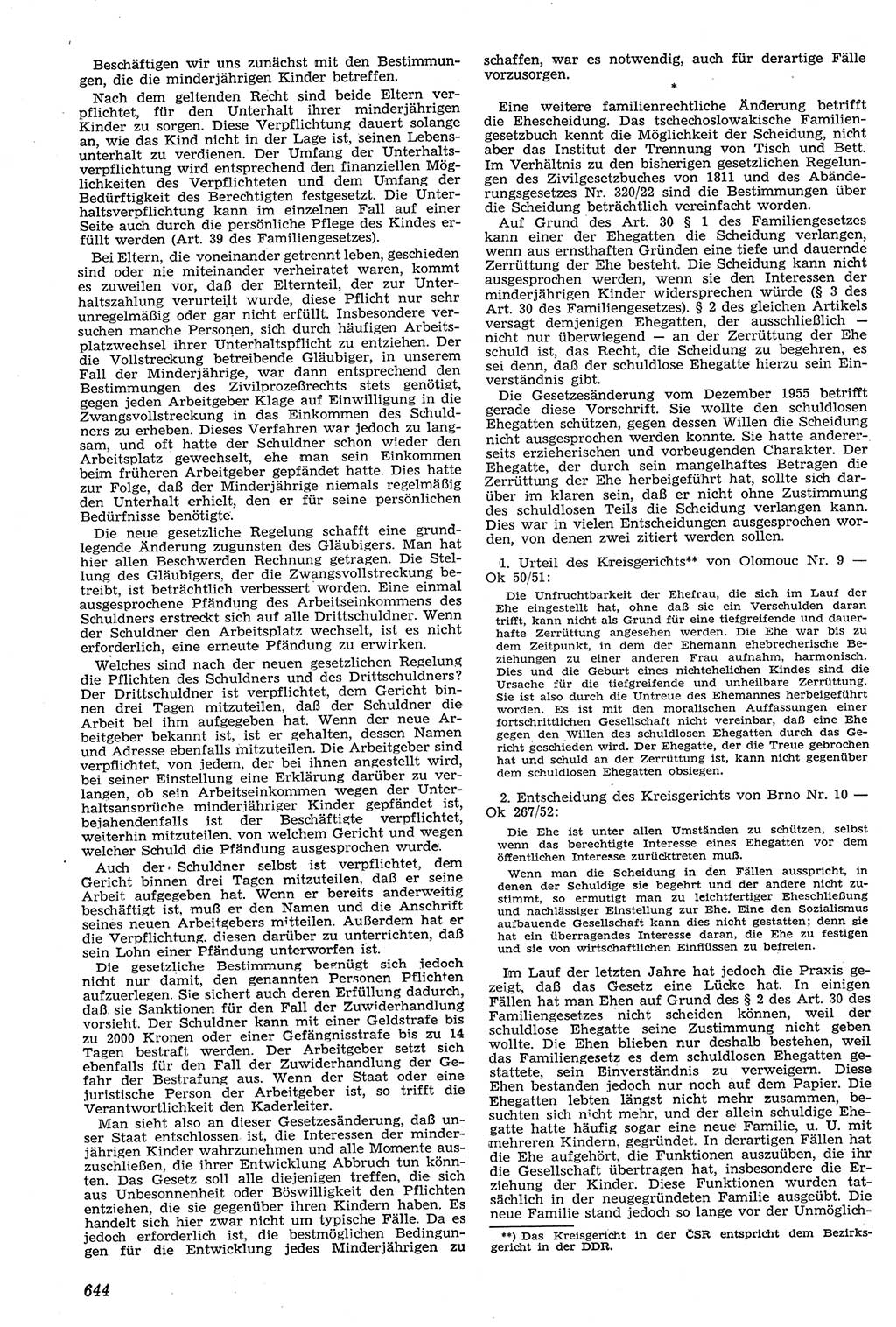 Neue Justiz (NJ), Zeitschrift für Recht und Rechtswissenschaft [Deutsche Demokratische Republik (DDR)], 11. Jahrgang 1957, Seite 644 (NJ DDR 1957, S. 644)