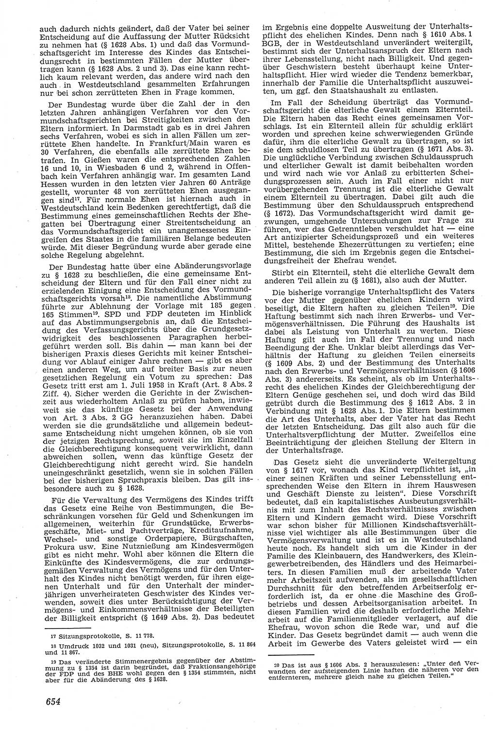 Neue Justiz (NJ), Zeitschrift für Recht und Rechtswissenschaft [Deutsche Demokratische Republik (DDR)], 11. Jahrgang 1957, Seite 654 (NJ DDR 1957, S. 654)