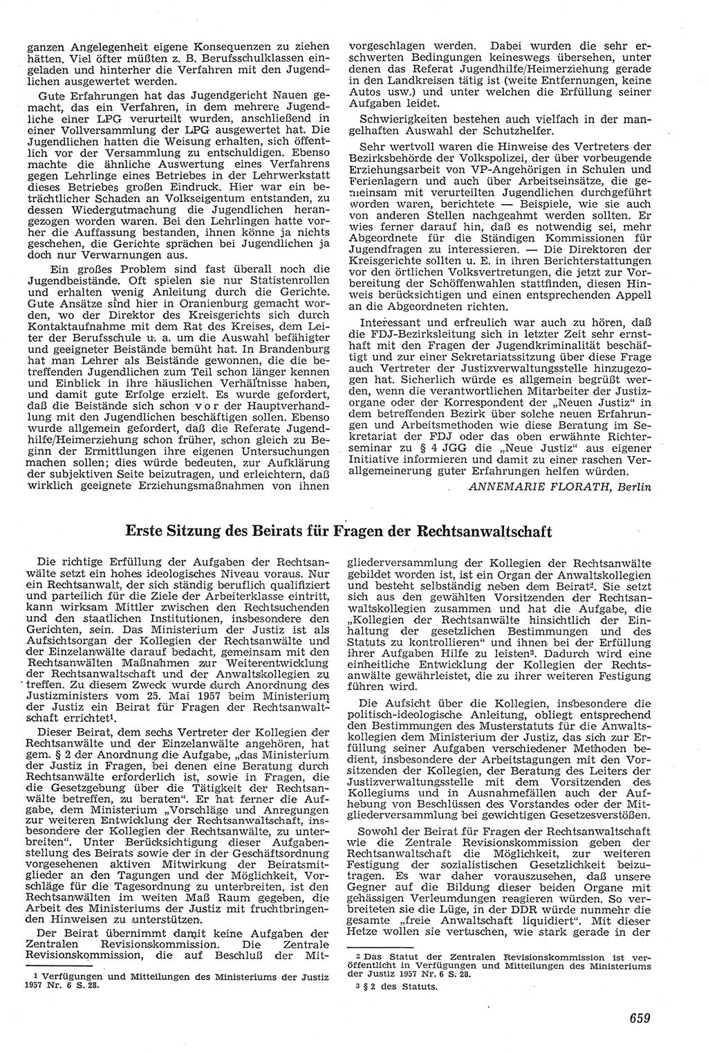 Neue Justiz (NJ), Zeitschrift für Recht und Rechtswissenschaft [Deutsche Demokratische Republik (DDR)], 11. Jahrgang 1957, Seite 659 (NJ DDR 1957, S. 659)