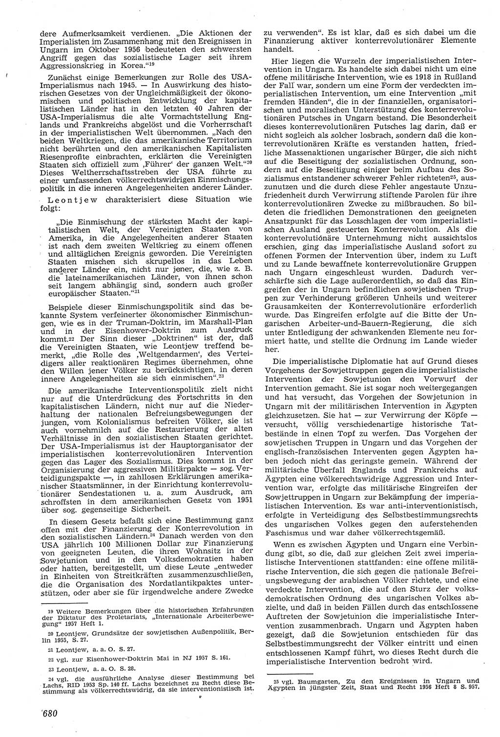 Neue Justiz (NJ), Zeitschrift für Recht und Rechtswissenschaft [Deutsche Demokratische Republik (DDR)], 11. Jahrgang 1957, Seite 680 (NJ DDR 1957, S. 680)