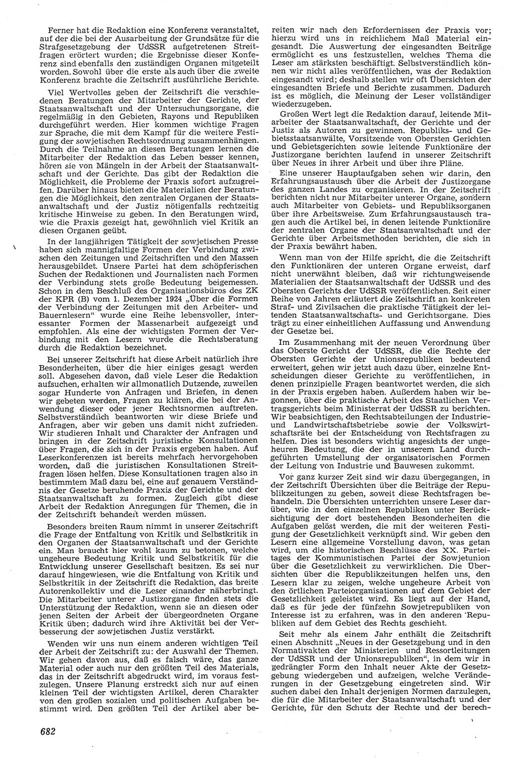 Neue Justiz (NJ), Zeitschrift für Recht und Rechtswissenschaft [Deutsche Demokratische Republik (DDR)], 11. Jahrgang 1957, Seite 682 (NJ DDR 1957, S. 682)