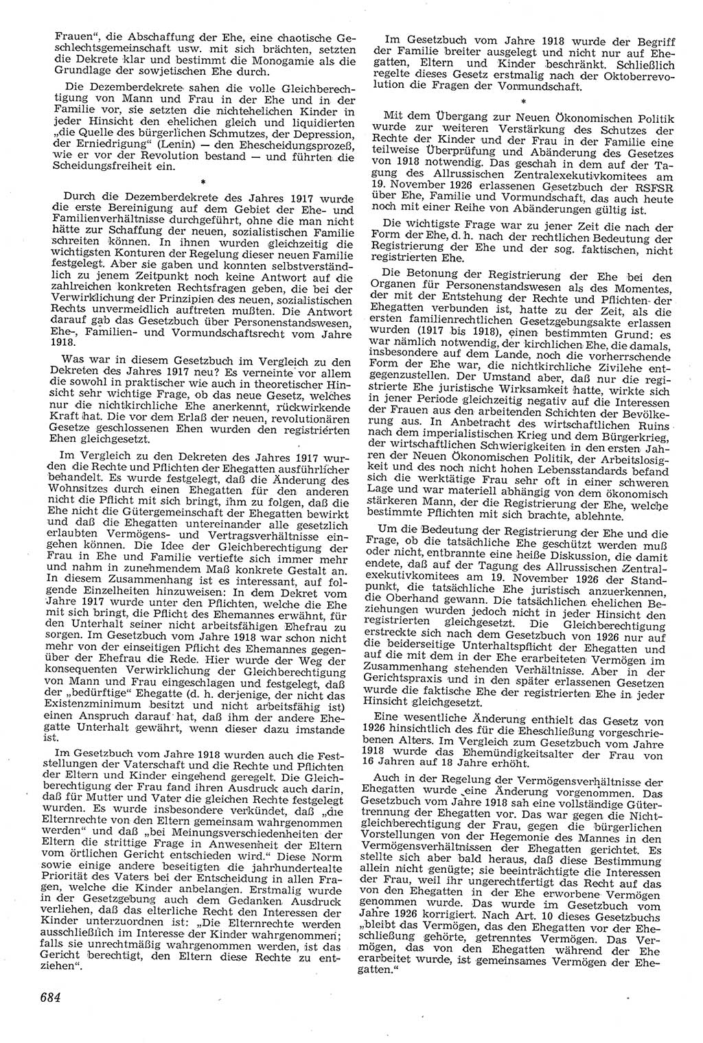 Neue Justiz (NJ), Zeitschrift für Recht und Rechtswissenschaft [Deutsche Demokratische Republik (DDR)], 11. Jahrgang 1957, Seite 684 (NJ DDR 1957, S. 684)