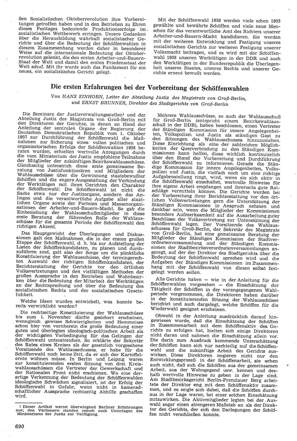 Neue Justiz (NJ), Zeitschrift für Recht und Rechtswissenschaft [Deutsche Demokratische Republik (DDR)], 11. Jahrgang 1957, Seite 690 (NJ DDR 1957, S. 690)