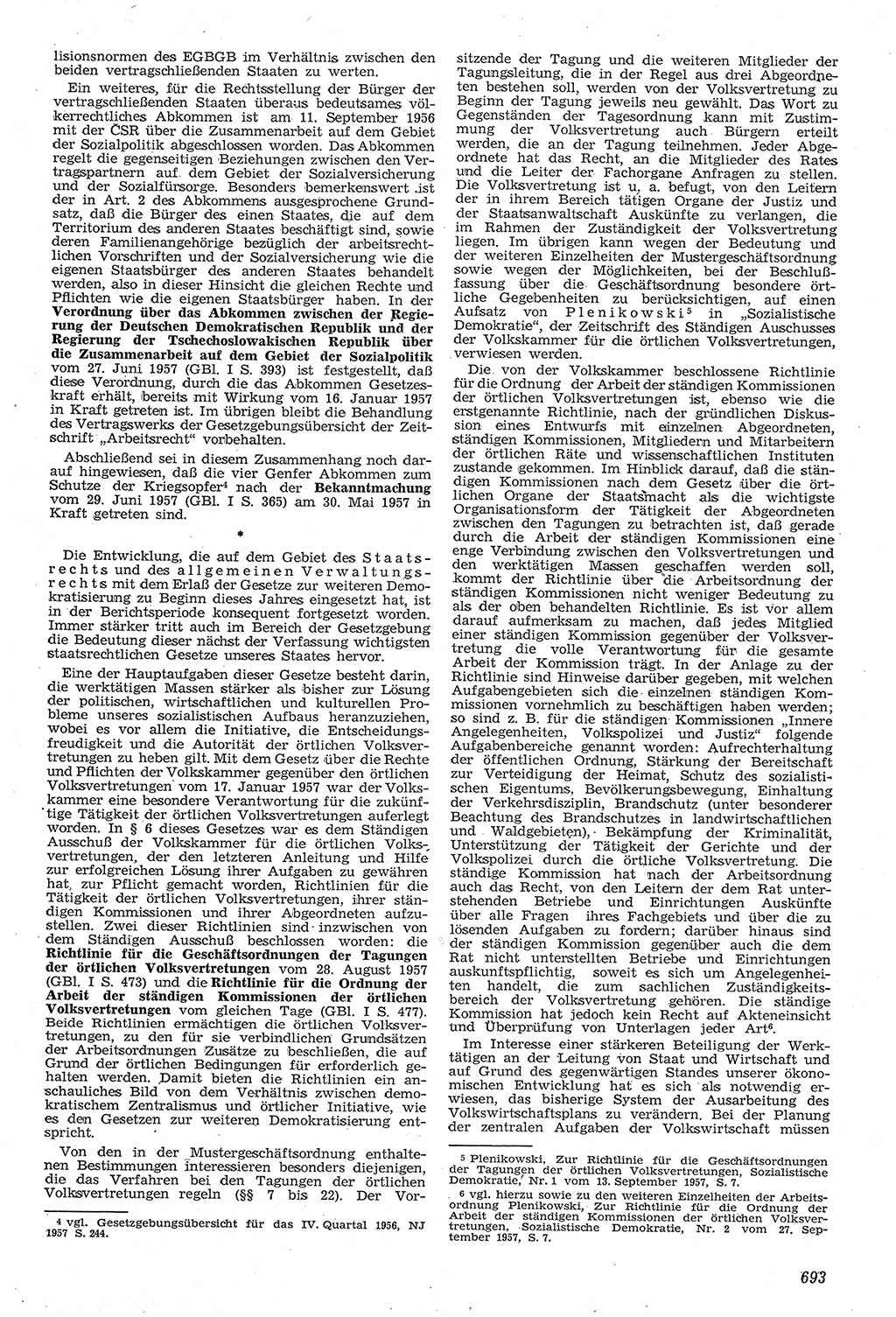 Neue Justiz (NJ), Zeitschrift für Recht und Rechtswissenschaft [Deutsche Demokratische Republik (DDR)], 11. Jahrgang 1957, Seite 693 (NJ DDR 1957, S. 693)