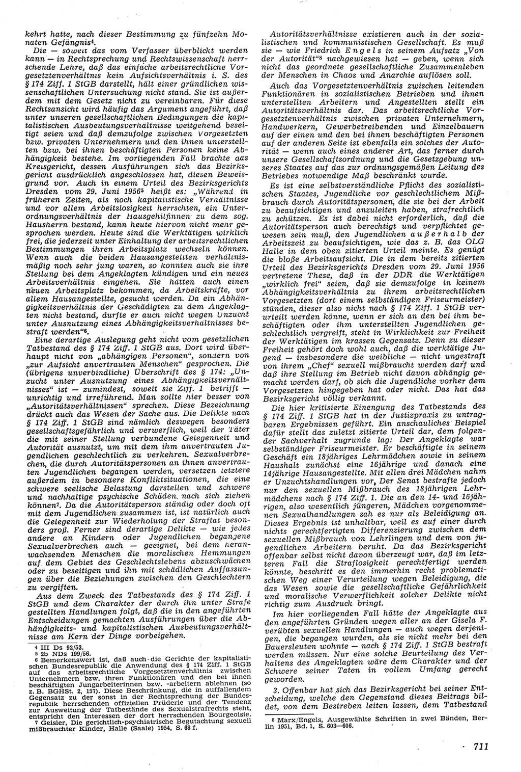 Neue Justiz (NJ), Zeitschrift für Recht und Rechtswissenschaft [Deutsche Demokratische Republik (DDR)], 11. Jahrgang 1957, Seite 711 (NJ DDR 1957, S. 711)