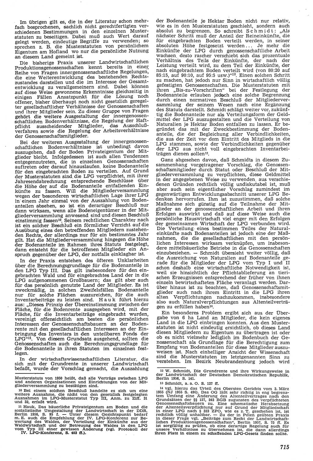 Neue Justiz (NJ), Zeitschrift für Recht und Rechtswissenschaft [Deutsche Demokratische Republik (DDR)], 11. Jahrgang 1957, Seite 715 (NJ DDR 1957, S. 715)