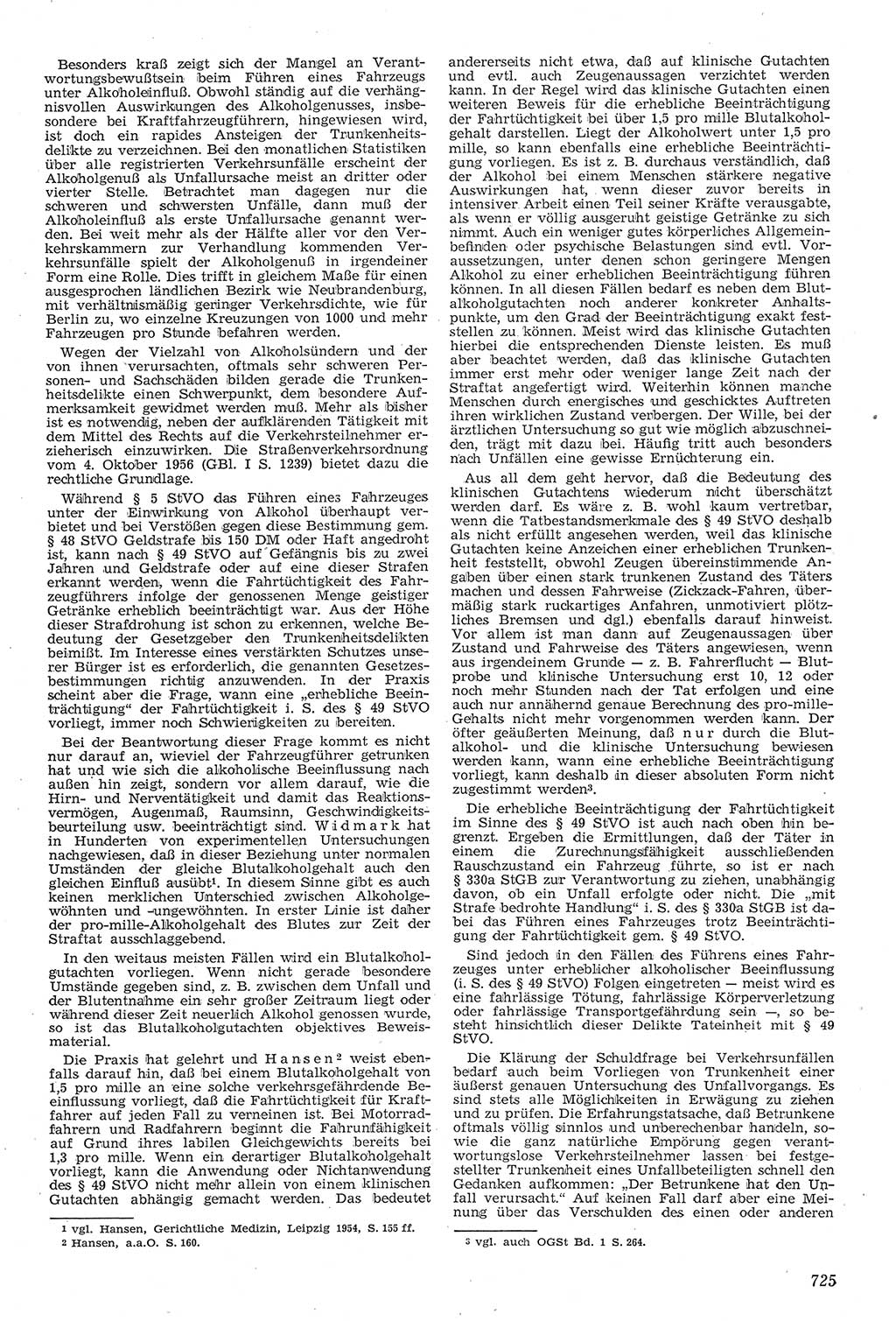 Neue Justiz (NJ), Zeitschrift für Recht und Rechtswissenschaft [Deutsche Demokratische Republik (DDR)], 11. Jahrgang 1957, Seite 725 (NJ DDR 1957, S. 725)
