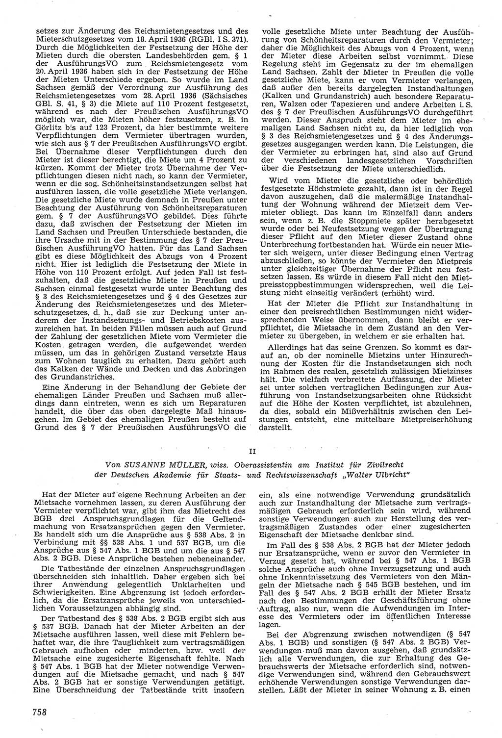 Neue Justiz (NJ), Zeitschrift für Recht und Rechtswissenschaft [Deutsche Demokratische Republik (DDR)], 11. Jahrgang 1957, Seite 758 (NJ DDR 1957, S. 758)