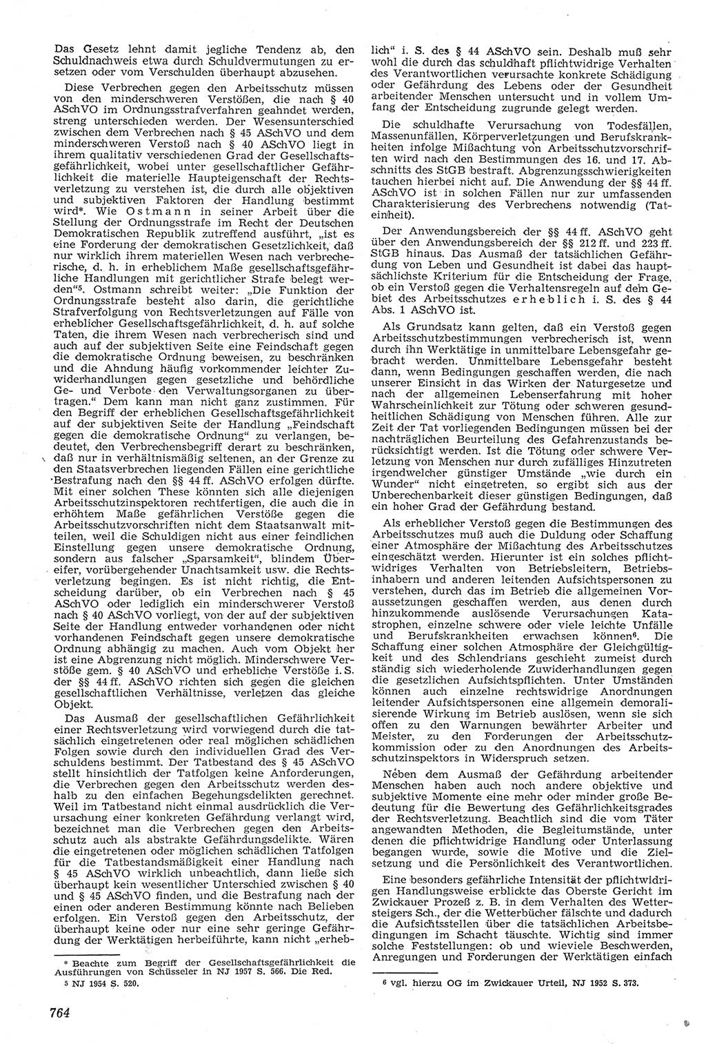 Neue Justiz (NJ), Zeitschrift für Recht und Rechtswissenschaft [Deutsche Demokratische Republik (DDR)], 11. Jahrgang 1957, Seite 764 (NJ DDR 1957, S. 764)