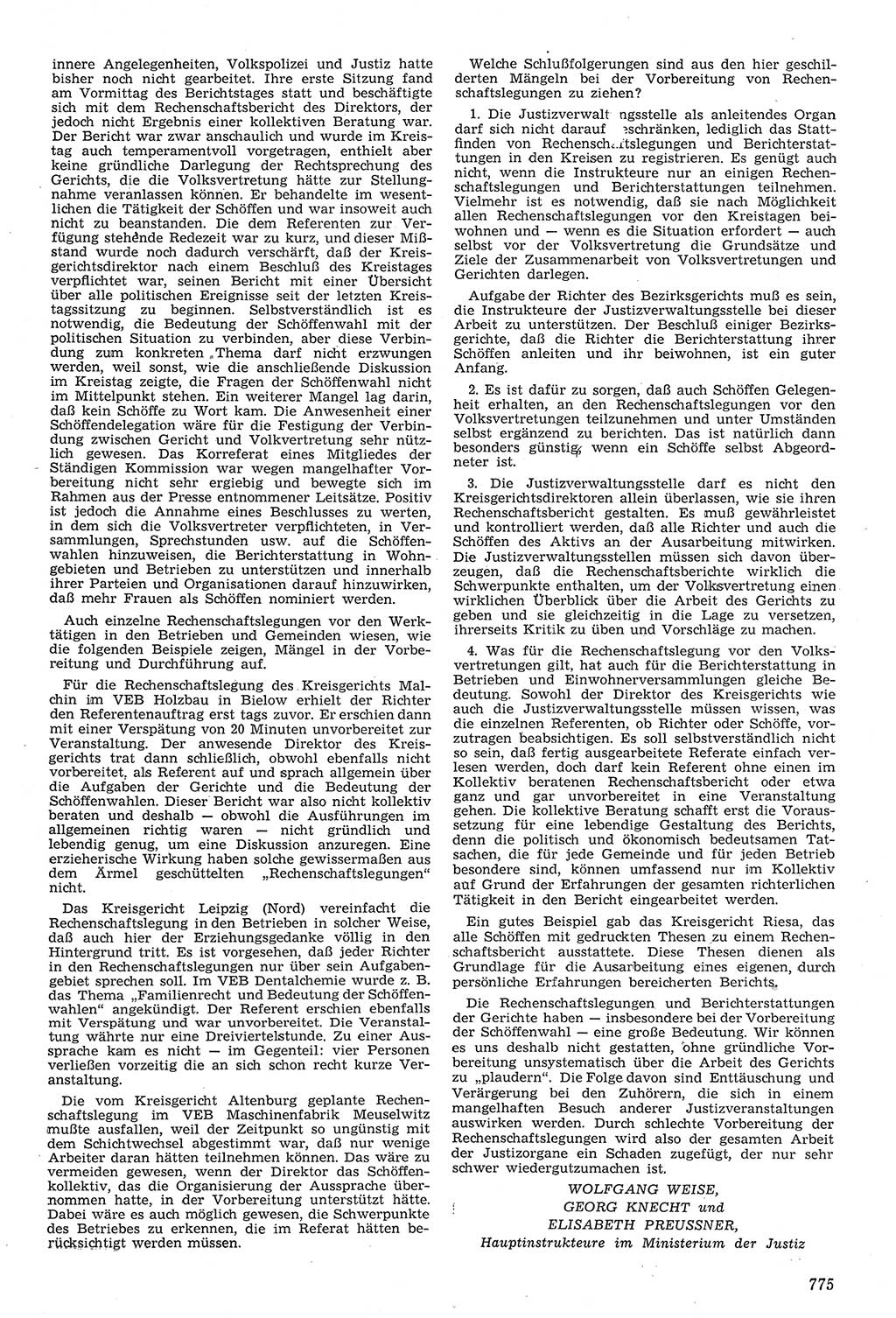 Neue Justiz (NJ), Zeitschrift für Recht und Rechtswissenschaft [Deutsche Demokratische Republik (DDR)], 11. Jahrgang 1957, Seite 775 (NJ DDR 1957, S. 775)