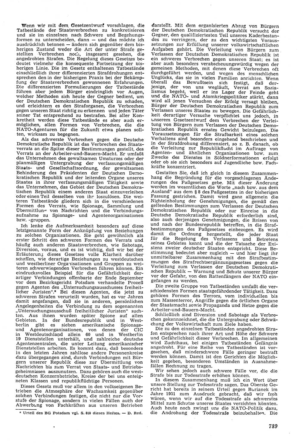 Neue Justiz (NJ), Zeitschrift für Recht und Rechtswissenschaft [Deutsche Demokratische Republik (DDR)], 11. Jahrgang 1957, Seite 789 (NJ DDR 1957, S. 789)