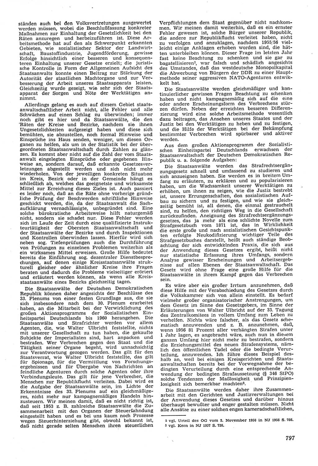Neue Justiz (NJ), Zeitschrift für Recht und Rechtswissenschaft [Deutsche Demokratische Republik (DDR)], 11. Jahrgang 1957, Seite 797 (NJ DDR 1957, S. 797)