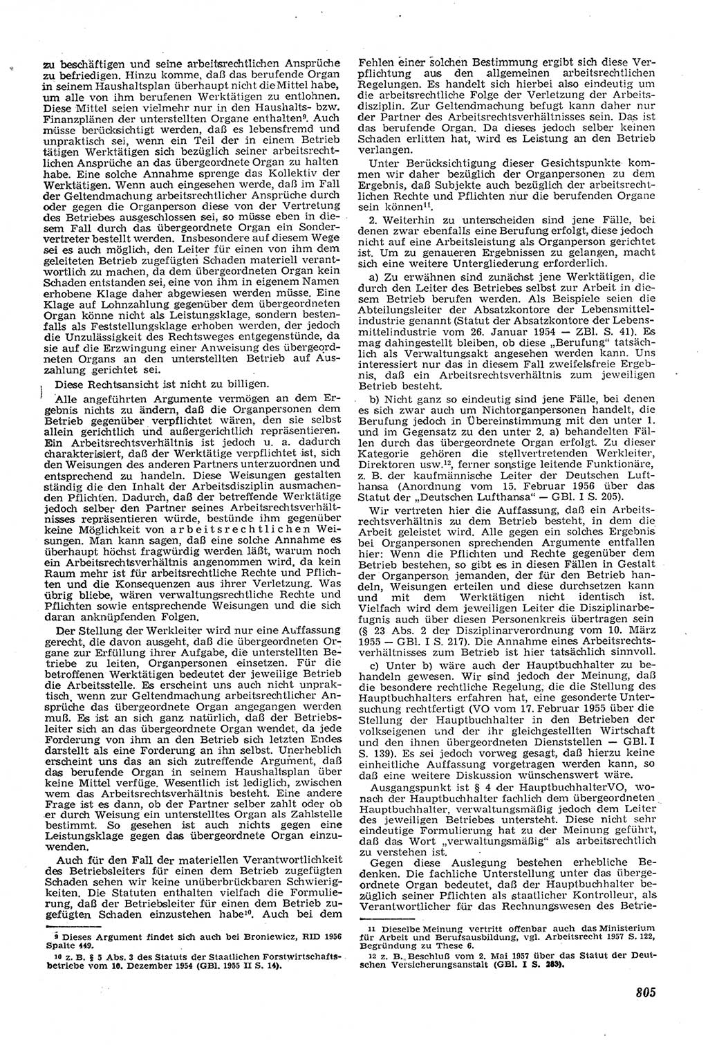 Neue Justiz (NJ), Zeitschrift für Recht und Rechtswissenschaft [Deutsche Demokratische Republik (DDR)], 11. Jahrgang 1957, Seite 805 (NJ DDR 1957, S. 805)