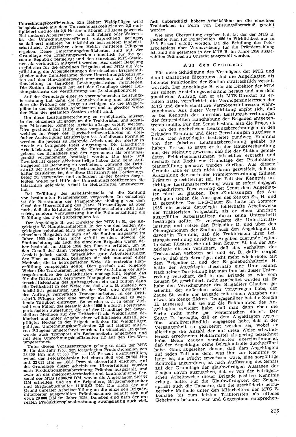 Neue Justiz (NJ), Zeitschrift für Recht und Rechtswissenschaft [Deutsche Demokratische Republik (DDR)], 11. Jahrgang 1957, Seite 813 (NJ DDR 1957, S. 813)
