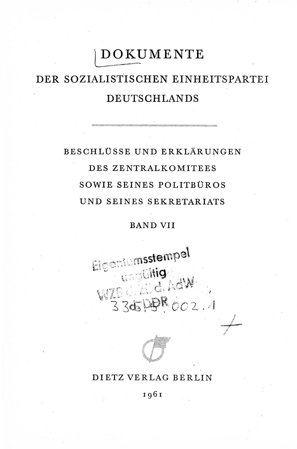 Dokumente der Sozialistischen Einheitspartei Deutschlands (SED) [Deutsche Demokratische Republik (DDR)] 1958-1959, Seite 3 (Dok. SED DDR 1958-1959, S. 3)