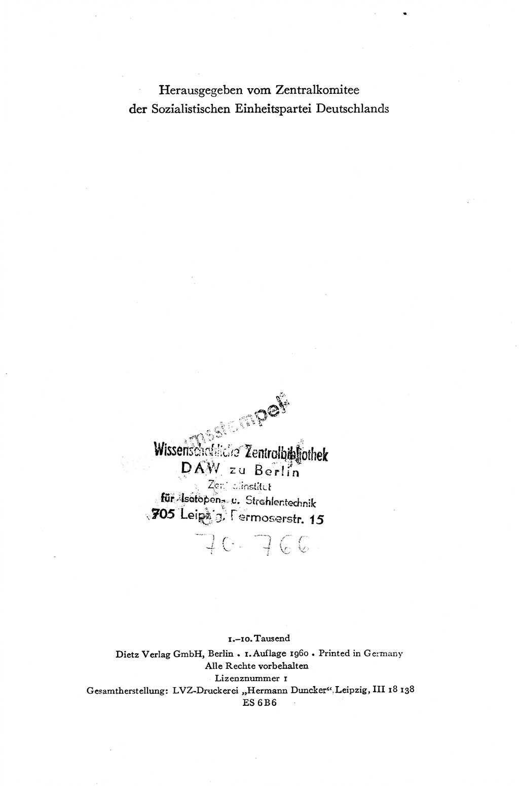 Dokumente der Sozialistischen Einheitspartei Deutschlands (SED) [Deutsche Demokratische Republik (DDR)] 1958-1959, Seite 4 (Dok. SED DDR 1958-1959, S. 4)
