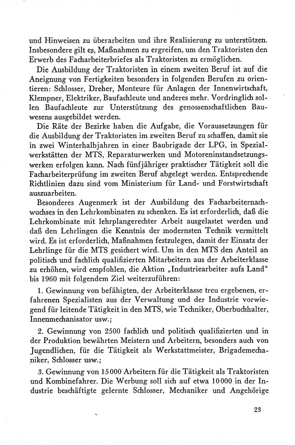 Dokumente der Sozialistischen Einheitspartei Deutschlands (SED) [Deutsche Demokratische Republik (DDR)] 1958-1959, Seite 23 (Dok. SED DDR 1958-1959, S. 23)