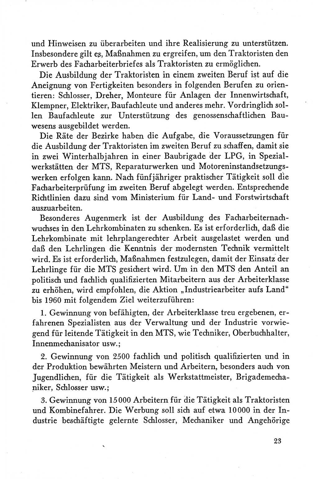 Dokumente der Sozialistischen Einheitspartei Deutschlands (SED) [Deutsche Demokratische Republik (DDR)] 1958-1959, Seite 23 (Dok. SED DDR 1958-1959, S. 23)