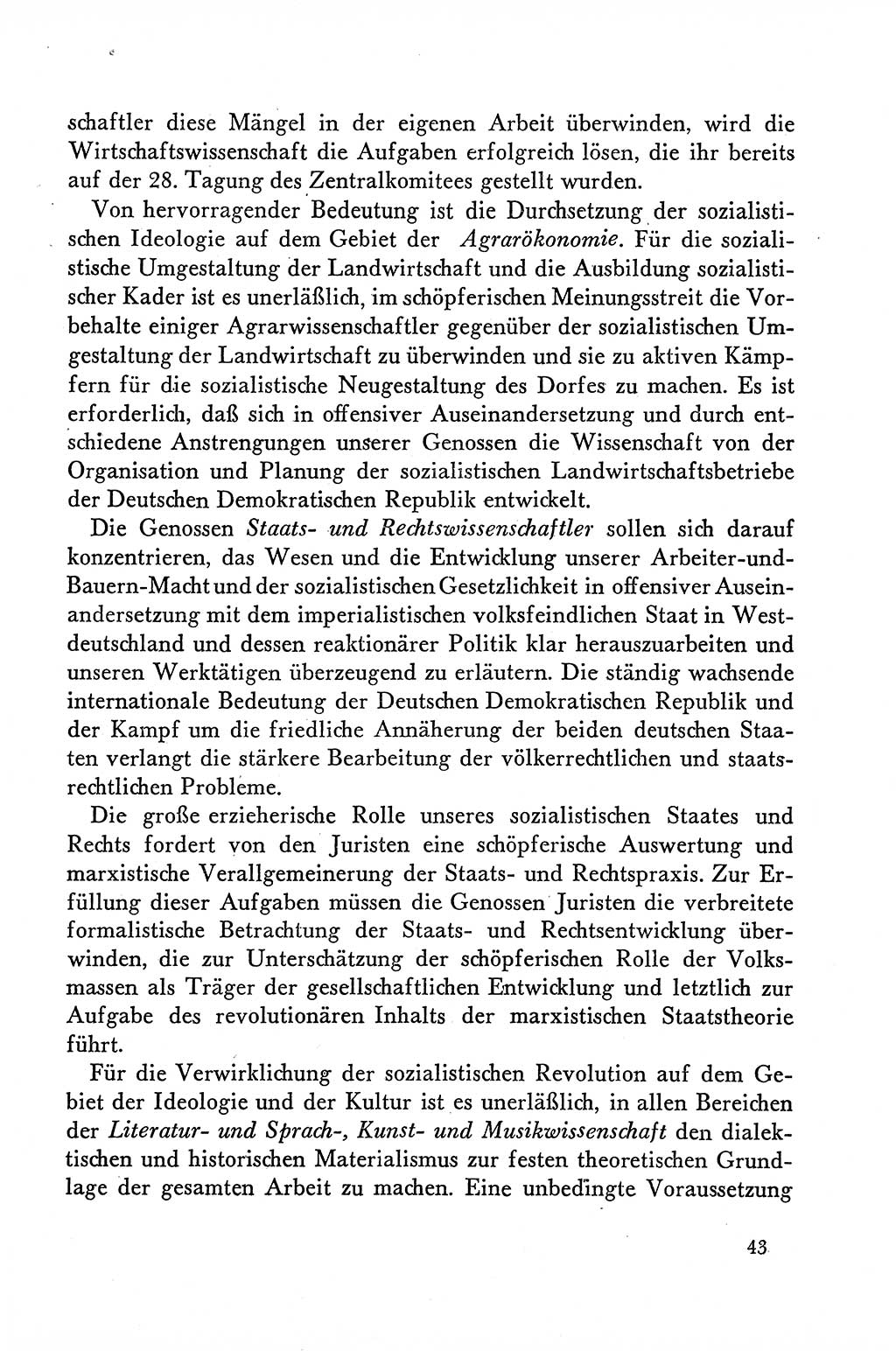 Dokumente der Sozialistischen Einheitspartei Deutschlands (SED) [Deutsche Demokratische Republik (DDR)] 1958-1959, Seite 43 (Dok. SED DDR 1958-1959, S. 43)