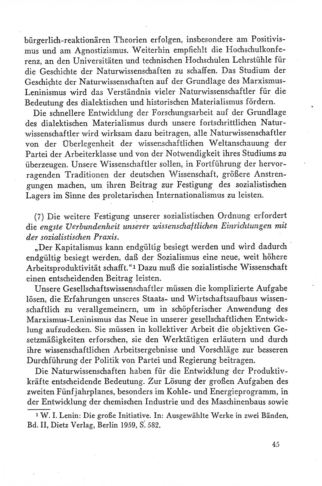 Dokumente der Sozialistischen Einheitspartei Deutschlands (SED) [Deutsche Demokratische Republik (DDR)] 1958-1959, Seite 45 (Dok. SED DDR 1958-1959, S. 45)