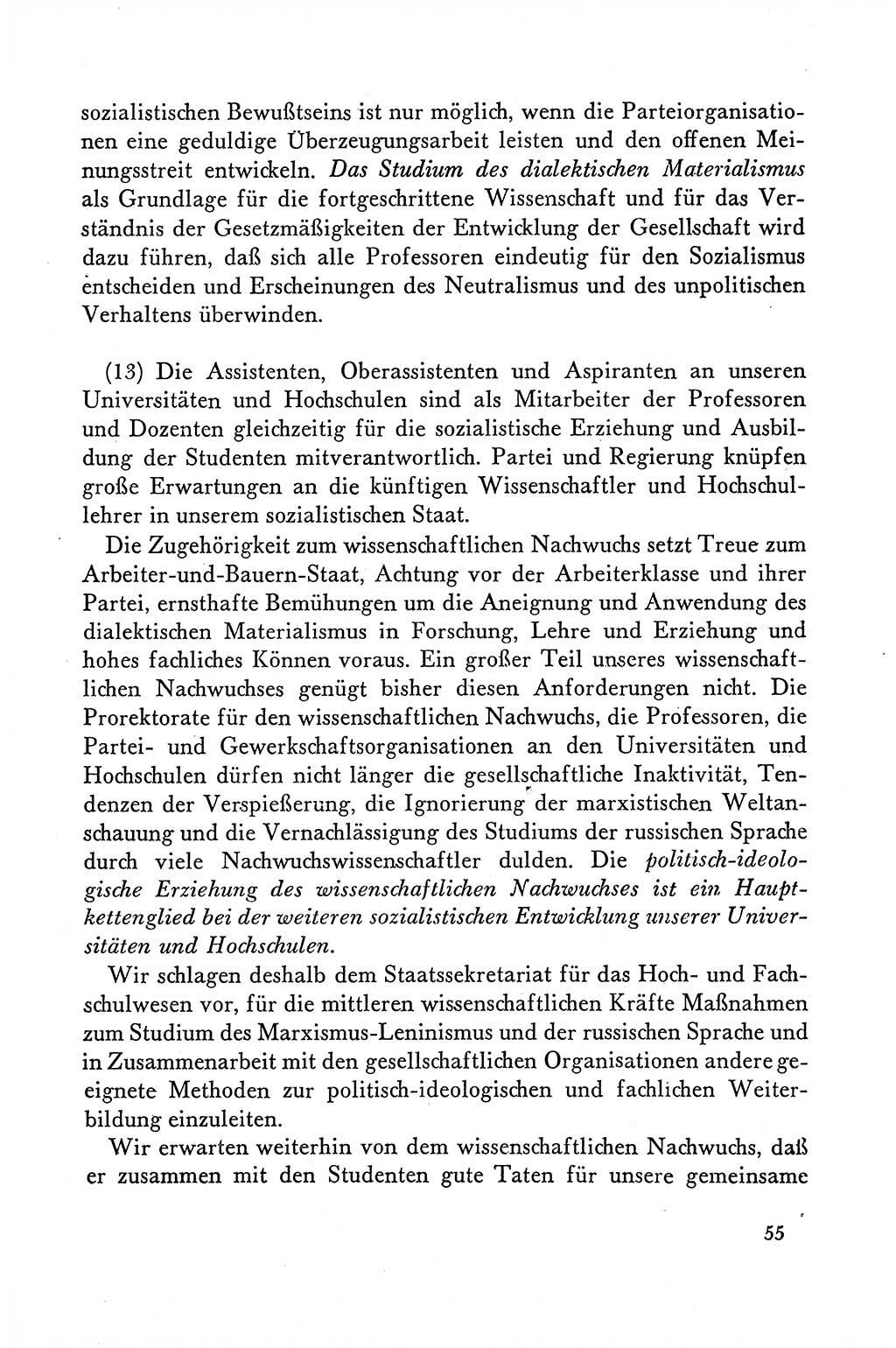 Dokumente der Sozialistischen Einheitspartei Deutschlands (SED) [Deutsche Demokratische Republik (DDR)] 1958-1959, Seite 55 (Dok. SED DDR 1958-1959, S. 55)