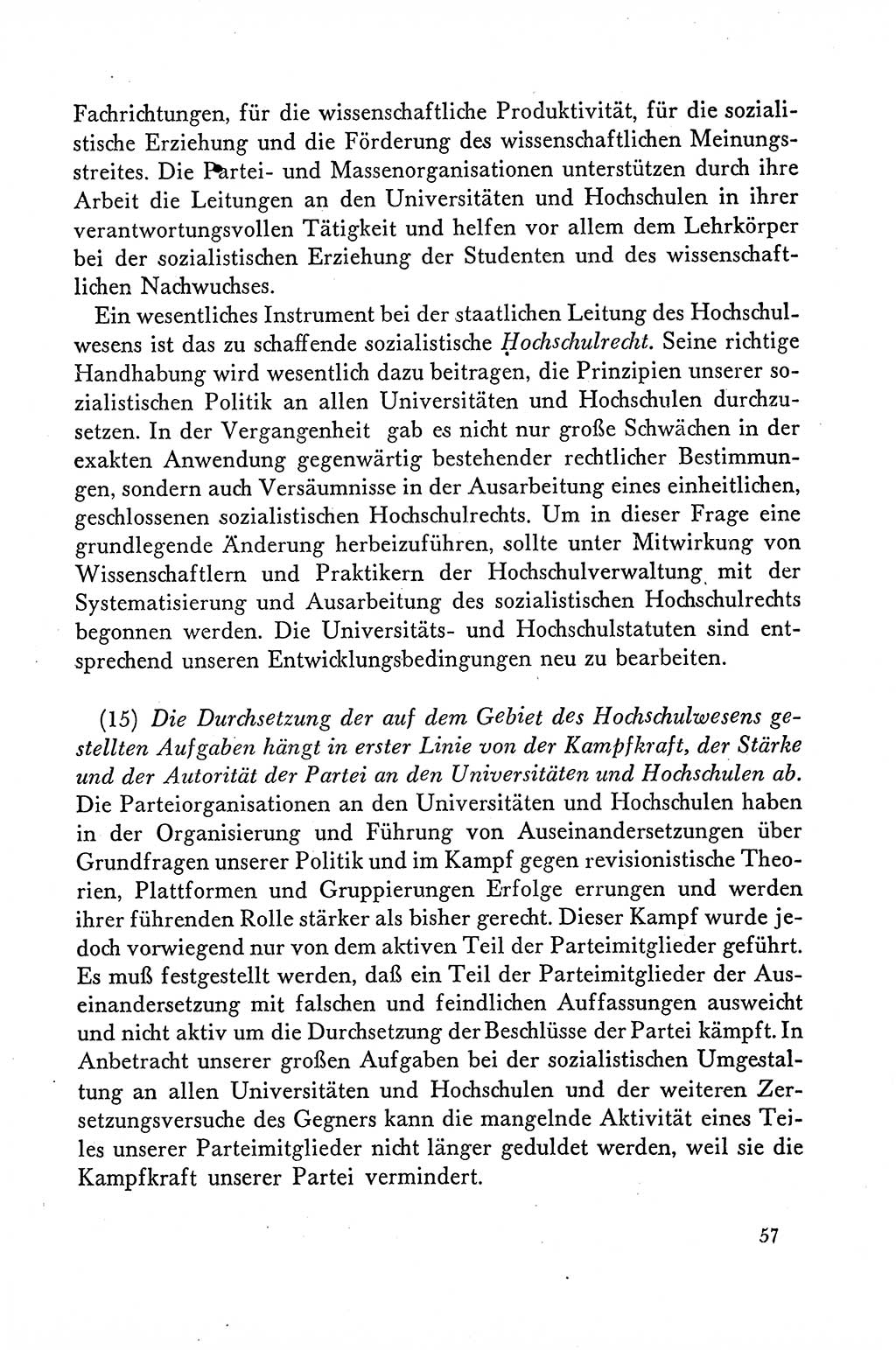 Dokumente der Sozialistischen Einheitspartei Deutschlands (SED) [Deutsche Demokratische Republik (DDR)] 1958-1959, Seite 57 (Dok. SED DDR 1958-1959, S. 57)