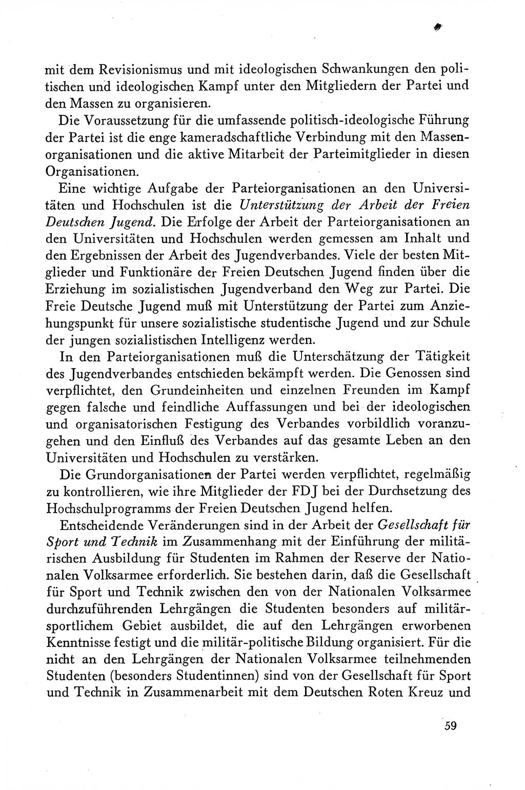 Dokumente der Sozialistischen Einheitspartei Deutschlands (SED) [Deutsche Demokratische Republik (DDR)] 1958-1959, Seite 59 (Dok. SED DDR 1958-1959, S. 59)