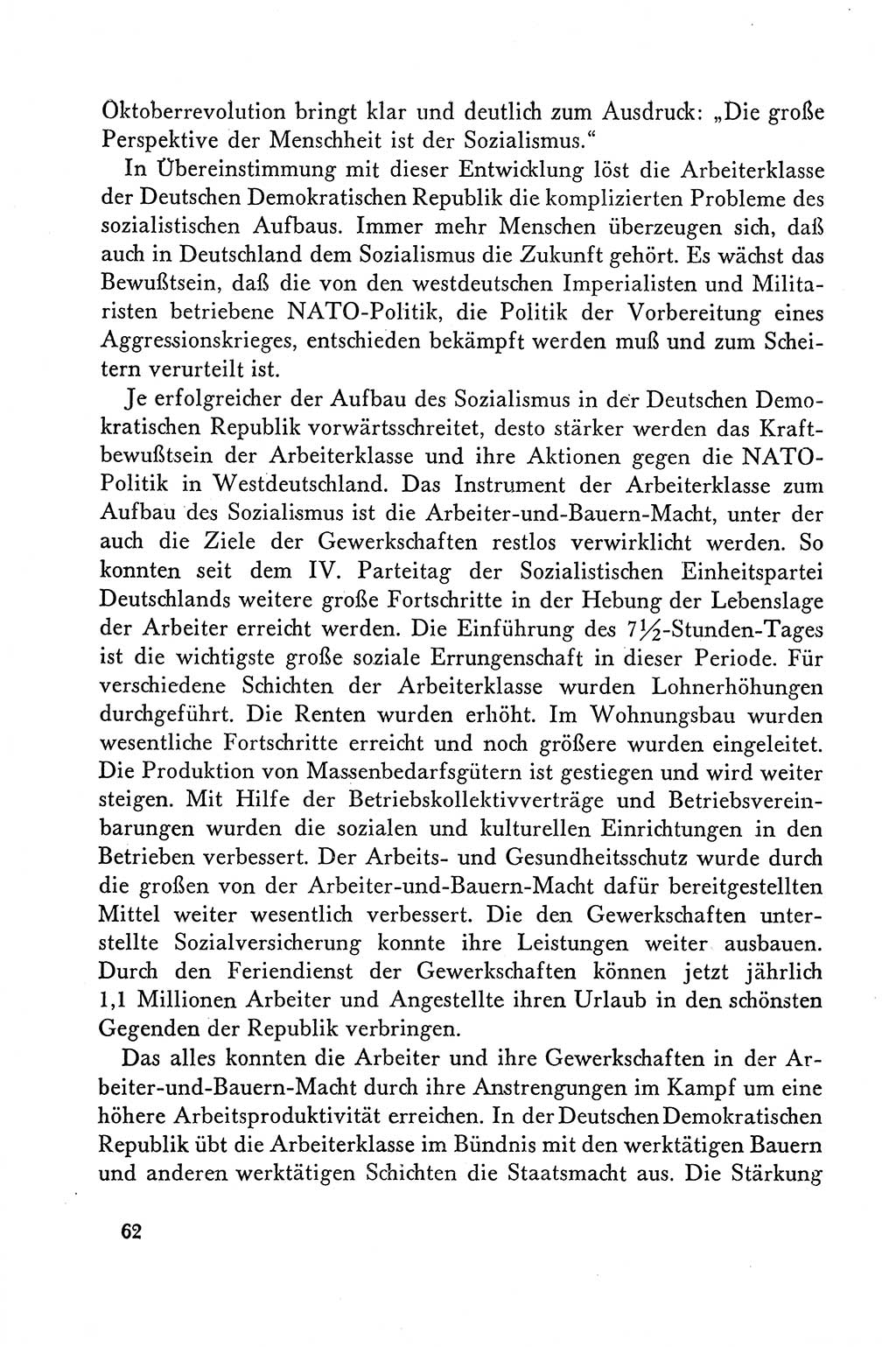 Dokumente der Sozialistischen Einheitspartei Deutschlands (SED) [Deutsche Demokratische Republik (DDR)] 1958-1959, Seite 62 (Dok. SED DDR 1958-1959, S. 62)