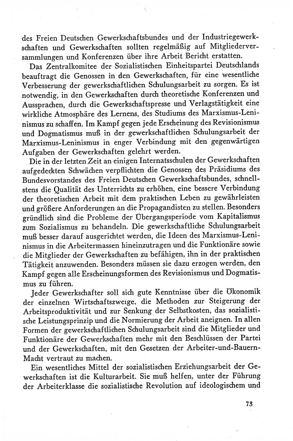 Dokumente der Sozialistischen Einheitspartei Deutschlands (SED) [Deutsche Demokratische Republik (DDR)] 1958-1959, Seite 73 (Dok. SED DDR 1958-1959, S. 73)