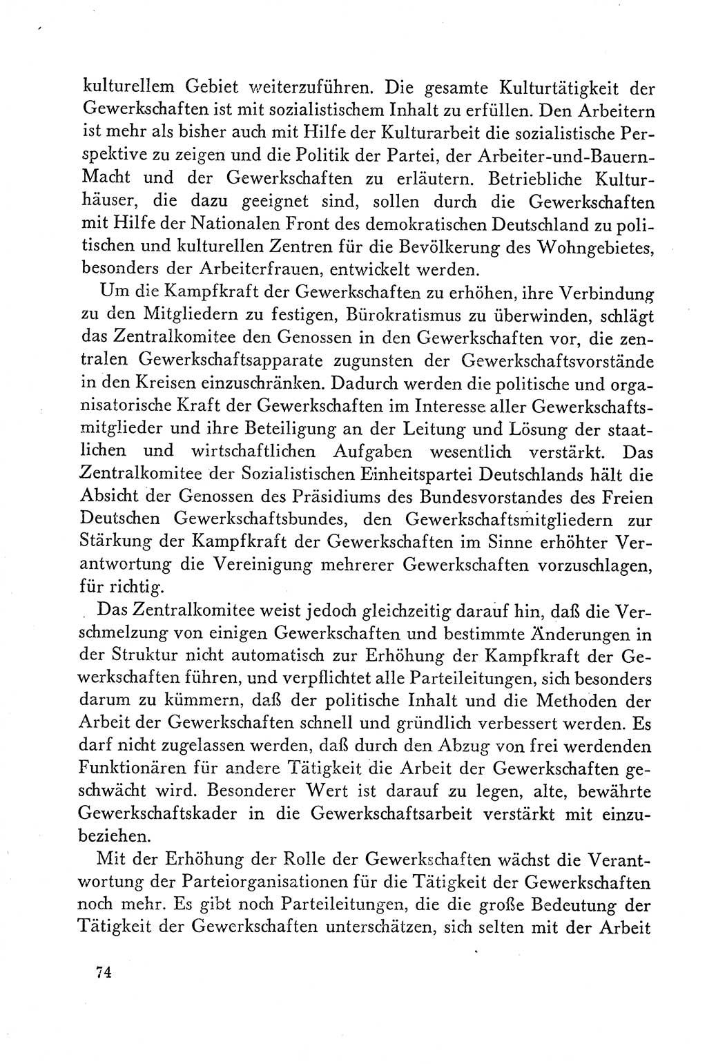 Dokumente der Sozialistischen Einheitspartei Deutschlands (SED) [Deutsche Demokratische Republik (DDR)] 1958-1959, Seite 74 (Dok. SED DDR 1958-1959, S. 74)