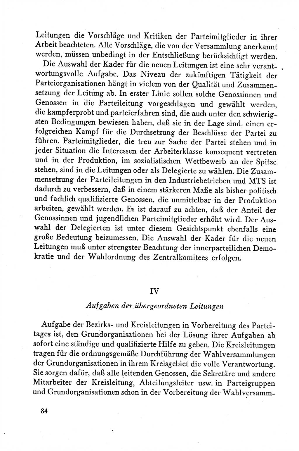 Dokumente der Sozialistischen Einheitspartei Deutschlands (SED) [Deutsche Demokratische Republik (DDR)] 1958-1959, Seite 84 (Dok. SED DDR 1958-1959, S. 84)