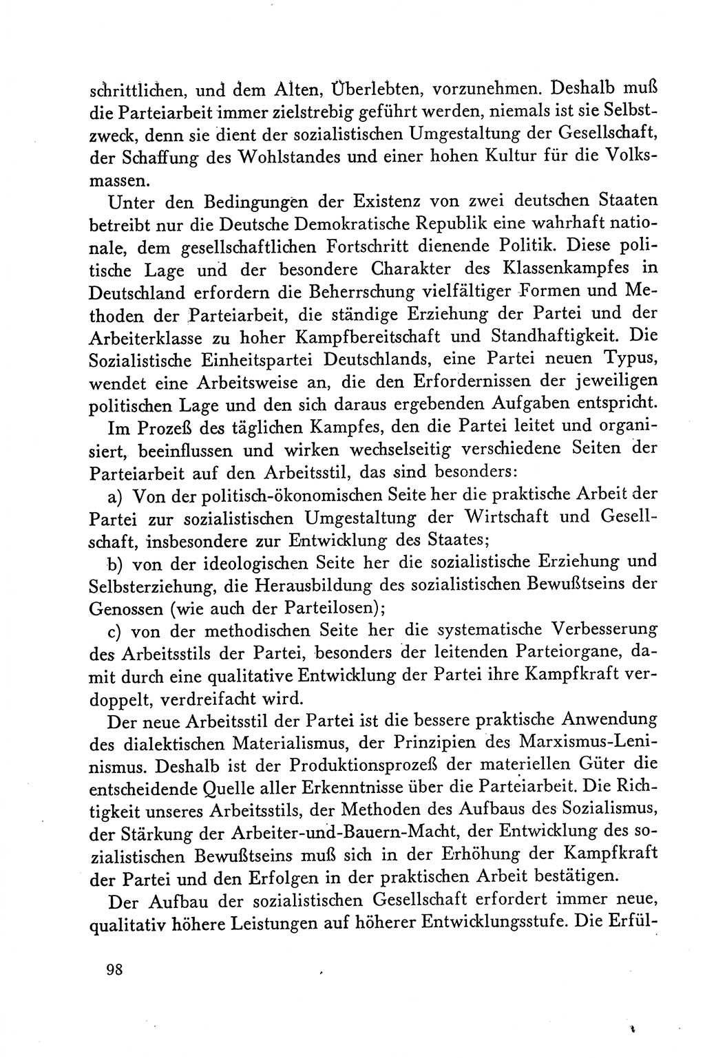 Dokumente der Sozialistischen Einheitspartei Deutschlands (SED) [Deutsche Demokratische Republik (DDR)] 1958-1959, Seite 98 (Dok. SED DDR 1958-1959, S. 98)