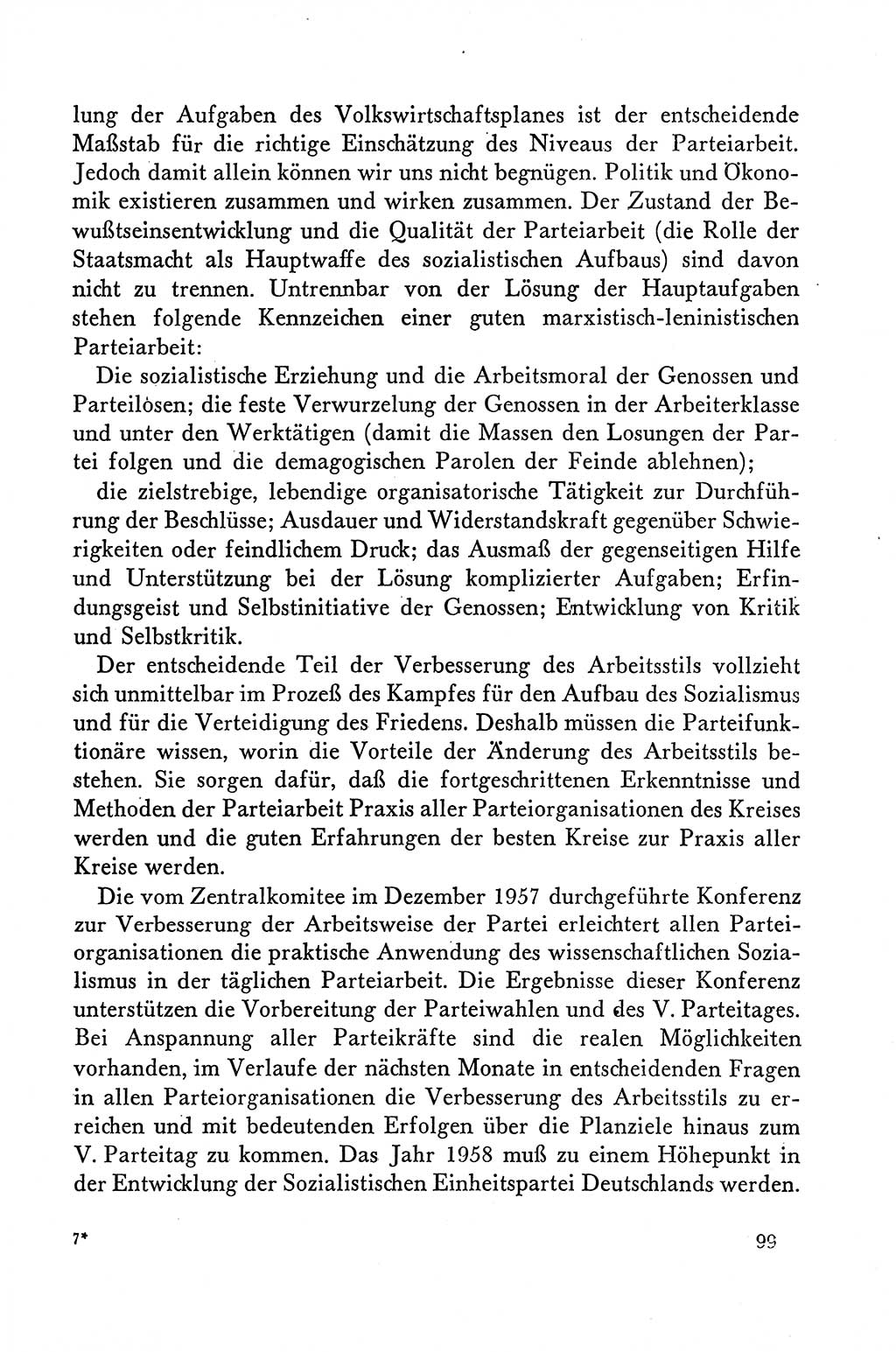 Dokumente der Sozialistischen Einheitspartei Deutschlands (SED) [Deutsche Demokratische Republik (DDR)] 1958-1959, Seite 99 (Dok. SED DDR 1958-1959, S. 99)