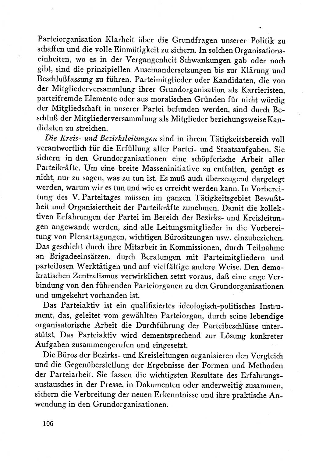 Dokumente der Sozialistischen Einheitspartei Deutschlands (SED) [Deutsche Demokratische Republik (DDR)] 1958-1959, Seite 106 (Dok. SED DDR 1958-1959, S. 106)