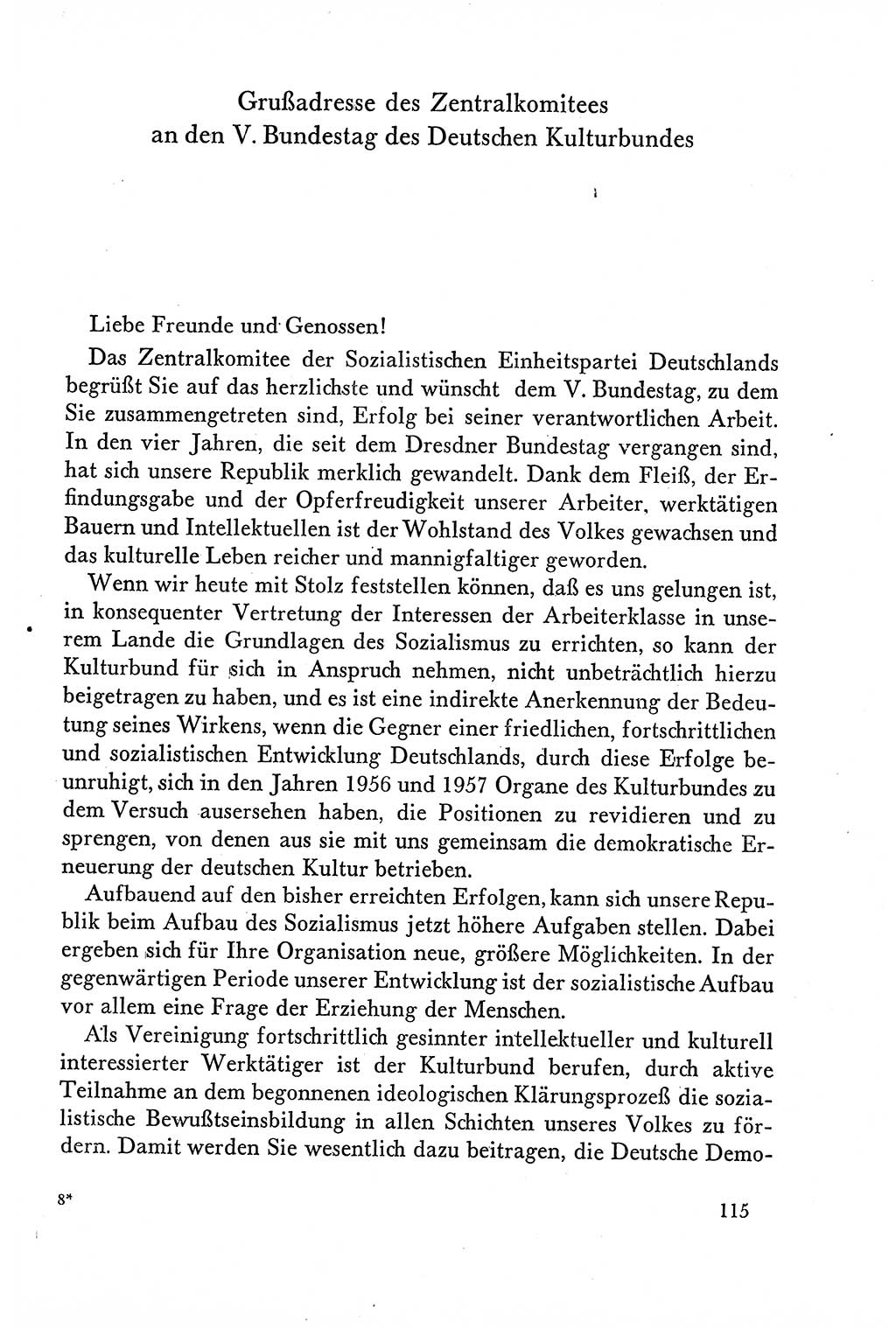 Dokumente der Sozialistischen Einheitspartei Deutschlands (SED) [Deutsche Demokratische Republik (DDR)] 1958-1959, Seite 115 (Dok. SED DDR 1958-1959, S. 115)