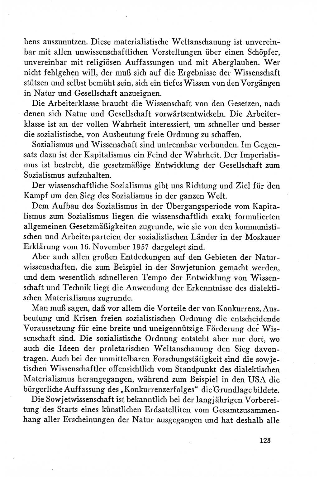 Dokumente der Sozialistischen Einheitspartei Deutschlands (SED) [Deutsche Demokratische Republik (DDR)] 1958-1959, Seite 123 (Dok. SED DDR 1958-1959, S. 123)