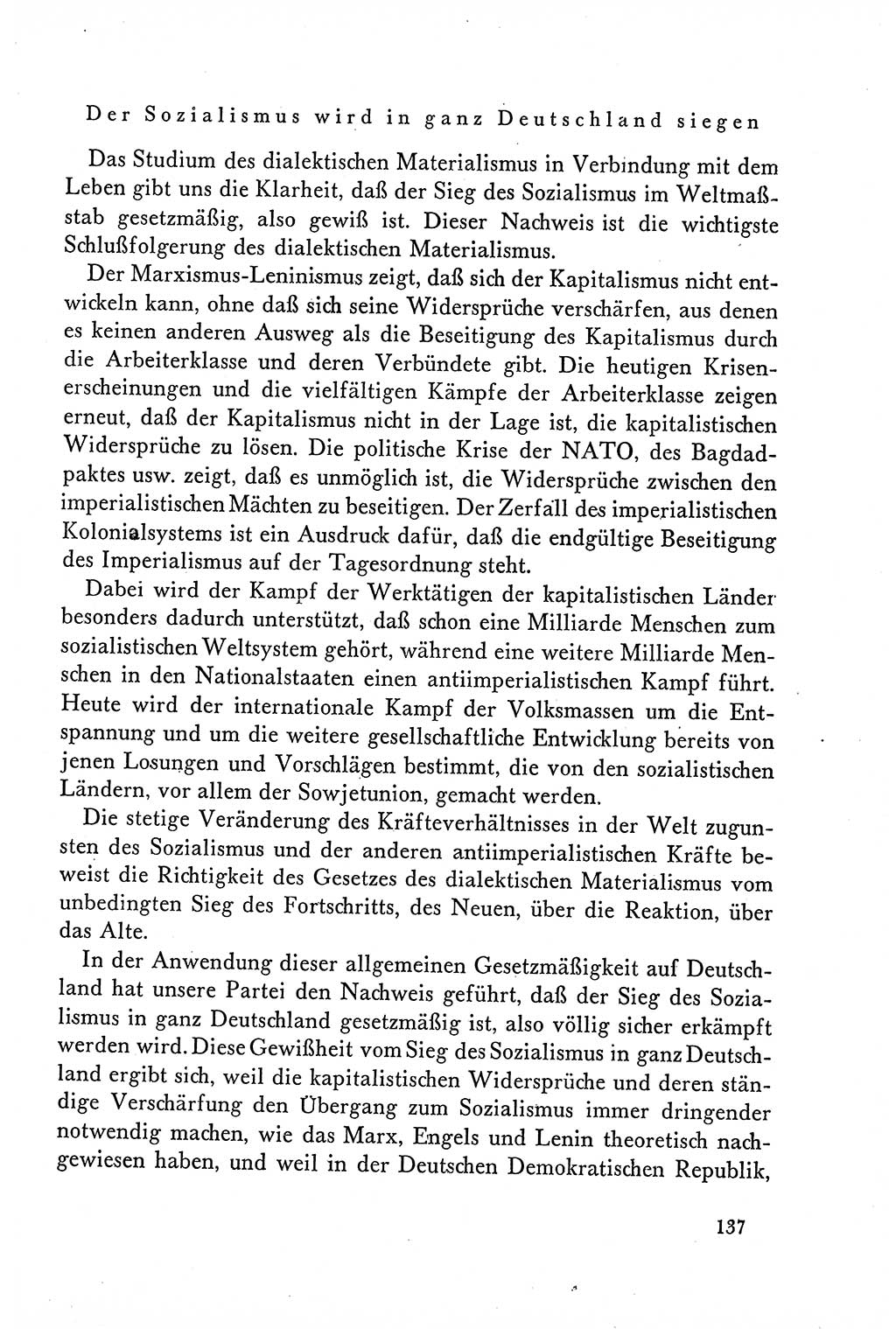 Dokumente der Sozialistischen Einheitspartei Deutschlands (SED) [Deutsche Demokratische Republik (DDR)] 1958-1959, Seite 137 (Dok. SED DDR 1958-1959, S. 137)