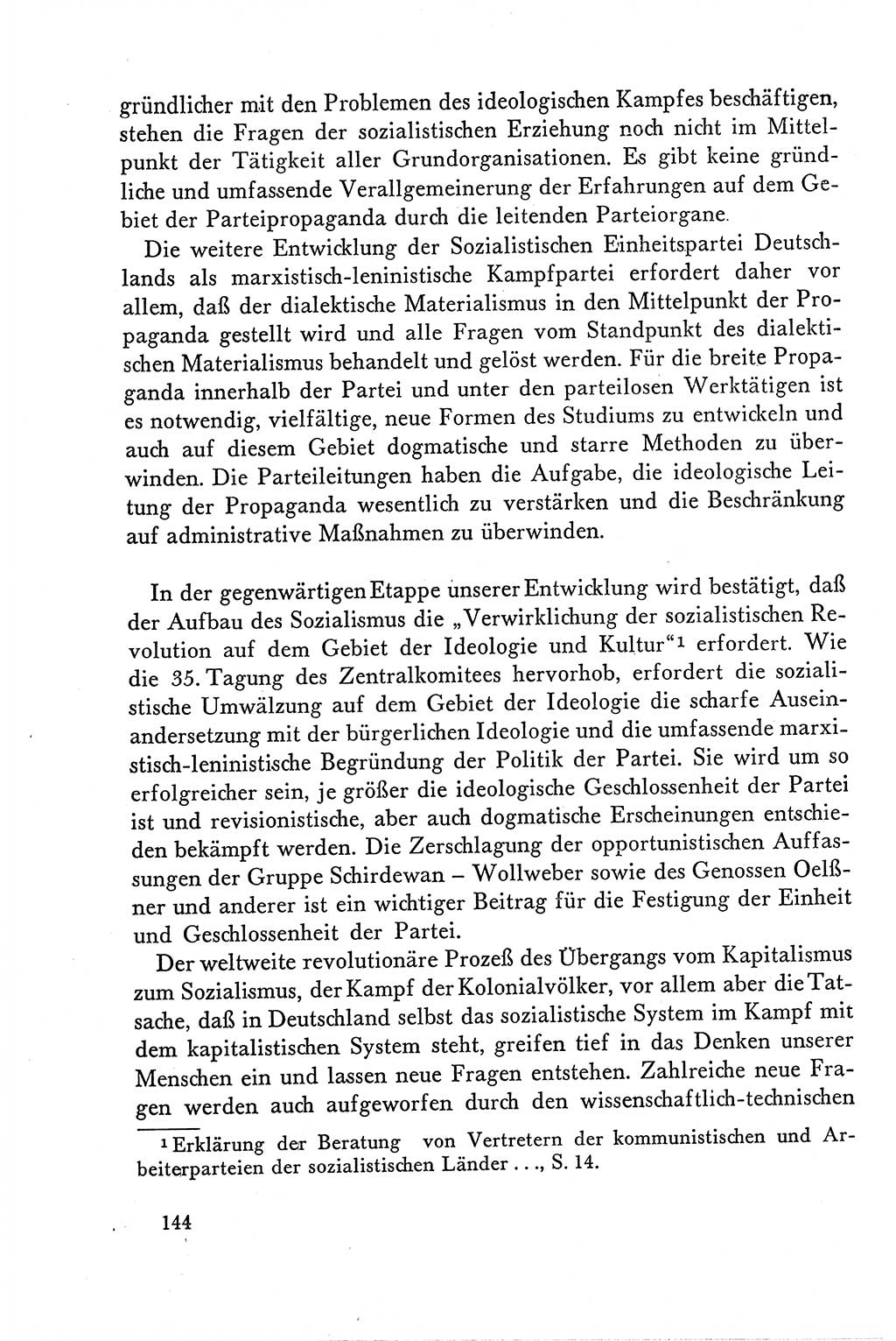 Dokumente der Sozialistischen Einheitspartei Deutschlands (SED) [Deutsche Demokratische Republik (DDR)] 1958-1959, Seite 144 (Dok. SED DDR 1958-1959, S. 144)