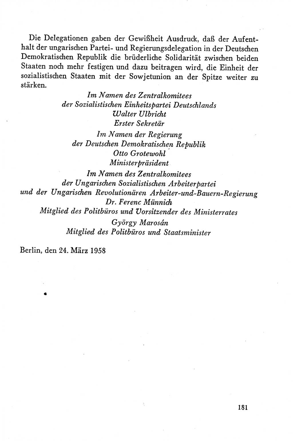 Dokumente der Sozialistischen Einheitspartei Deutschlands (SED) [Deutsche Demokratische Republik (DDR)] 1958-1959, Seite 181 (Dok. SED DDR 1958-1959, S. 181)