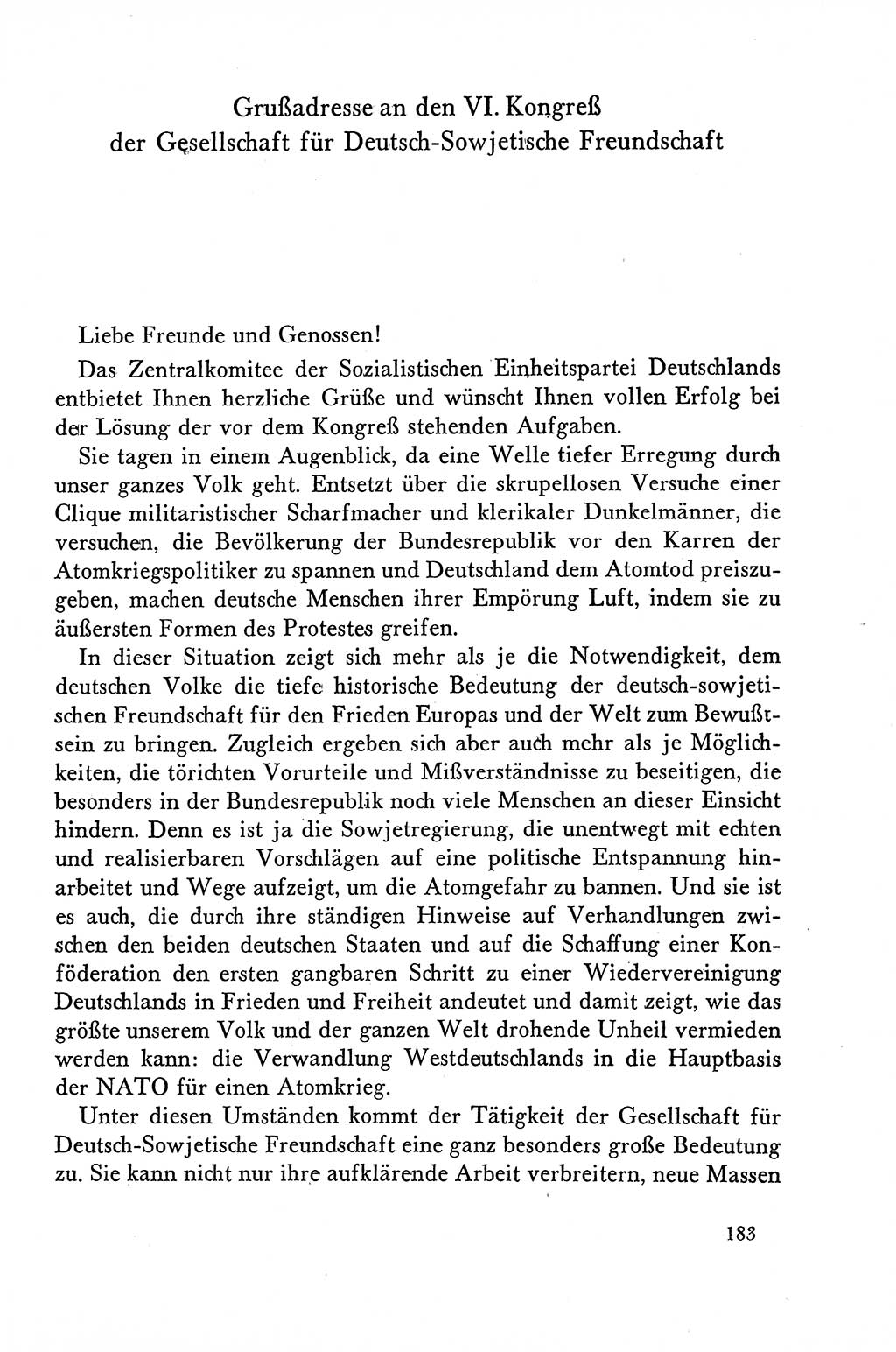 Dokumente der Sozialistischen Einheitspartei Deutschlands (SED) [Deutsche Demokratische Republik (DDR)] 1958-1959, Seite 183 (Dok. SED DDR 1958-1959, S. 183)