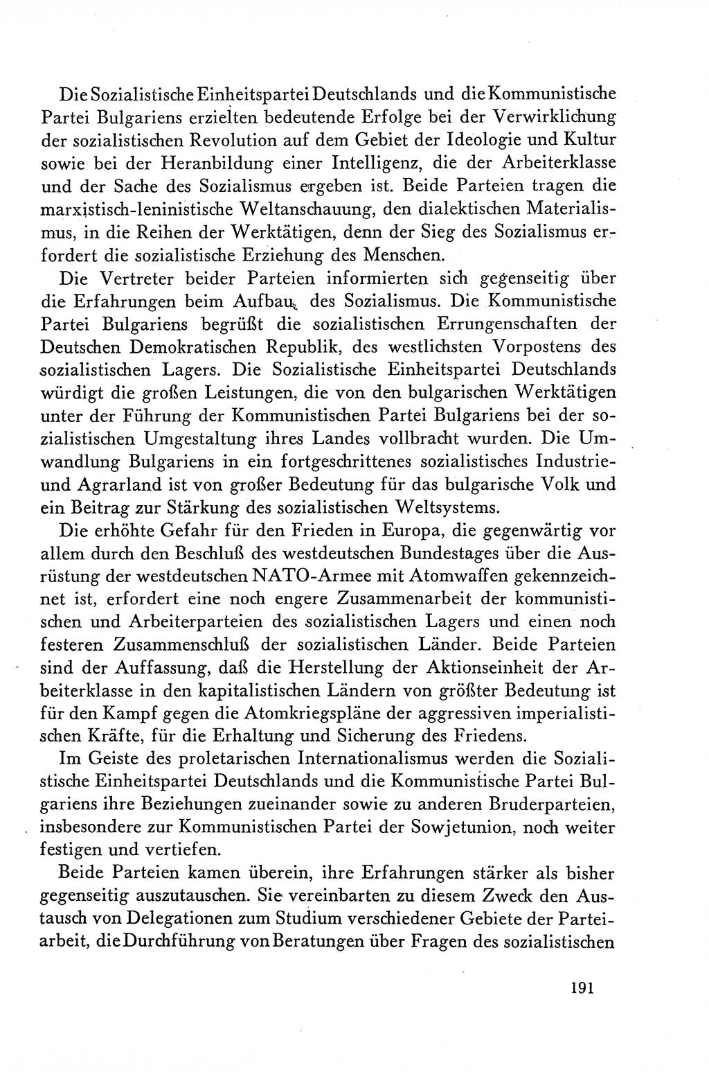 Dokumente der Sozialistischen Einheitspartei Deutschlands (SED) [Deutsche Demokratische Republik (DDR)] 1958-1959, Seite 191 (Dok. SED DDR 1958-1959, S. 191)