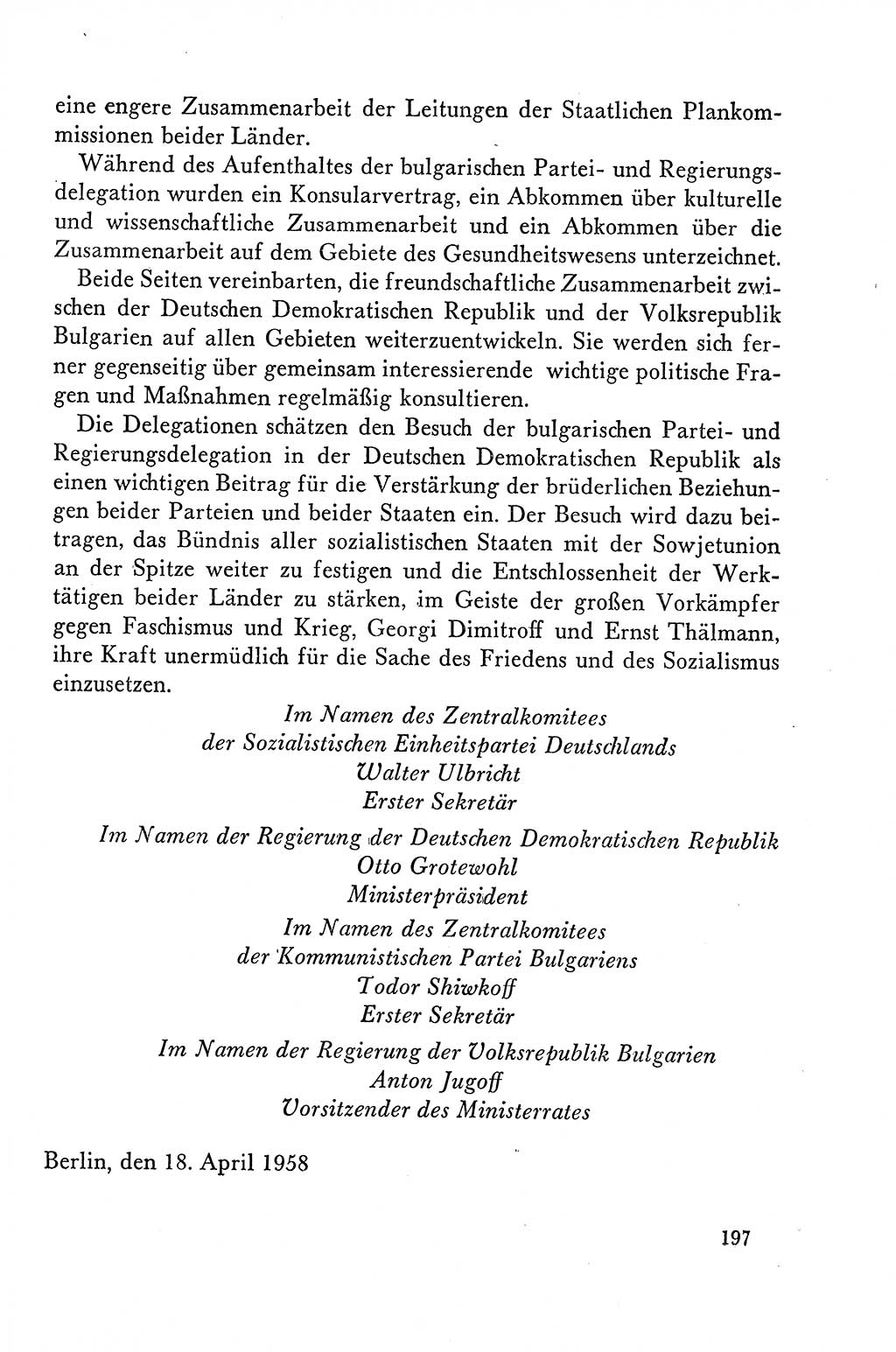 Dokumente der Sozialistischen Einheitspartei Deutschlands (SED) [Deutsche Demokratische Republik (DDR)] 1958-1959, Seite 197 (Dok. SED DDR 1958-1959, S. 197)