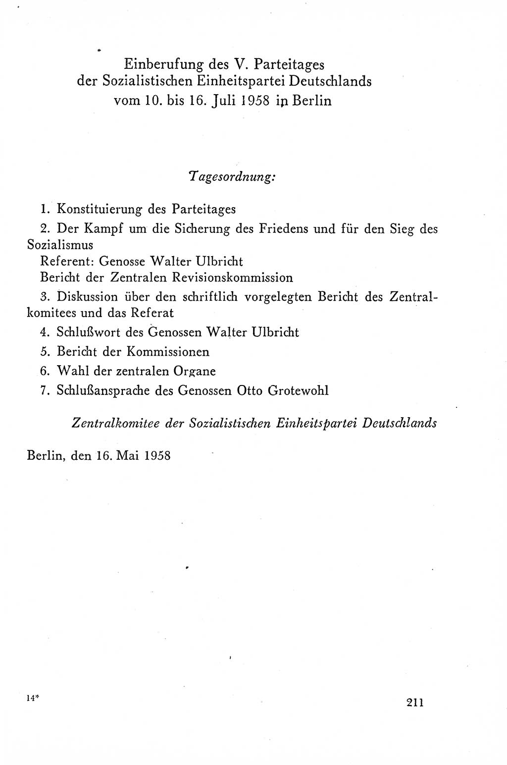 Dokumente der Sozialistischen Einheitspartei Deutschlands (SED) [Deutsche Demokratische Republik (DDR)] 1958-1959, Seite 211 (Dok. SED DDR 1958-1959, S. 211)