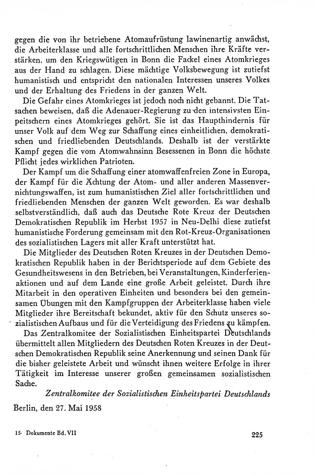 Dokumente der Sozialistischen Einheitspartei Deutschlands (SED) [Deutsche Demokratische Republik (DDR)] 1958-1959, Seite 225 (Dok. SED DDR 1958-1959, S. 225)
