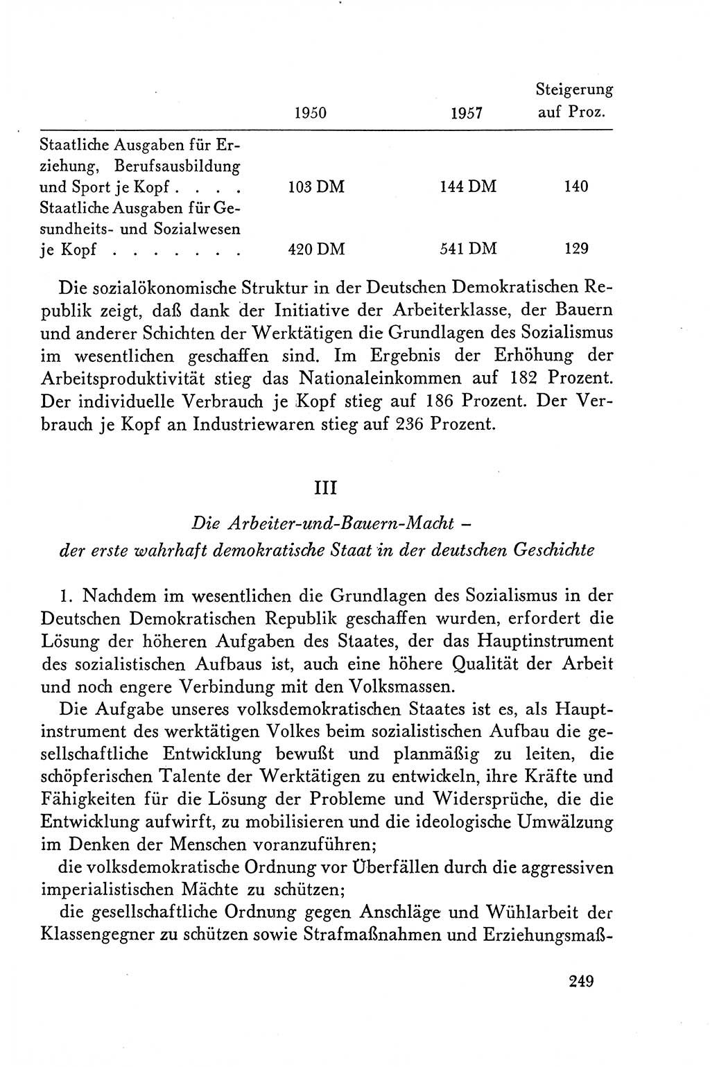 Dokumente der Sozialistischen Einheitspartei Deutschlands (SED) [Deutsche Demokratische Republik (DDR)] 1958-1959, Seite 249 (Dok. SED DDR 1958-1959, S. 249)