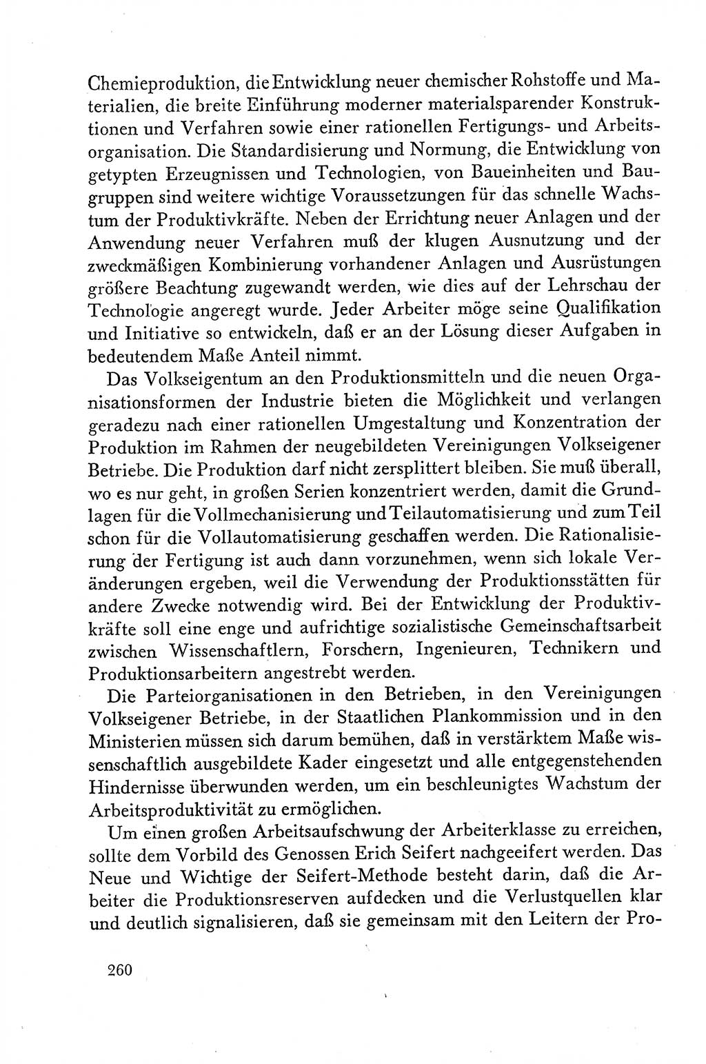 Dokumente der Sozialistischen Einheitspartei Deutschlands (SED) [Deutsche Demokratische Republik (DDR)] 1958-1959, Seite 260 (Dok. SED DDR 1958-1959, S. 260)