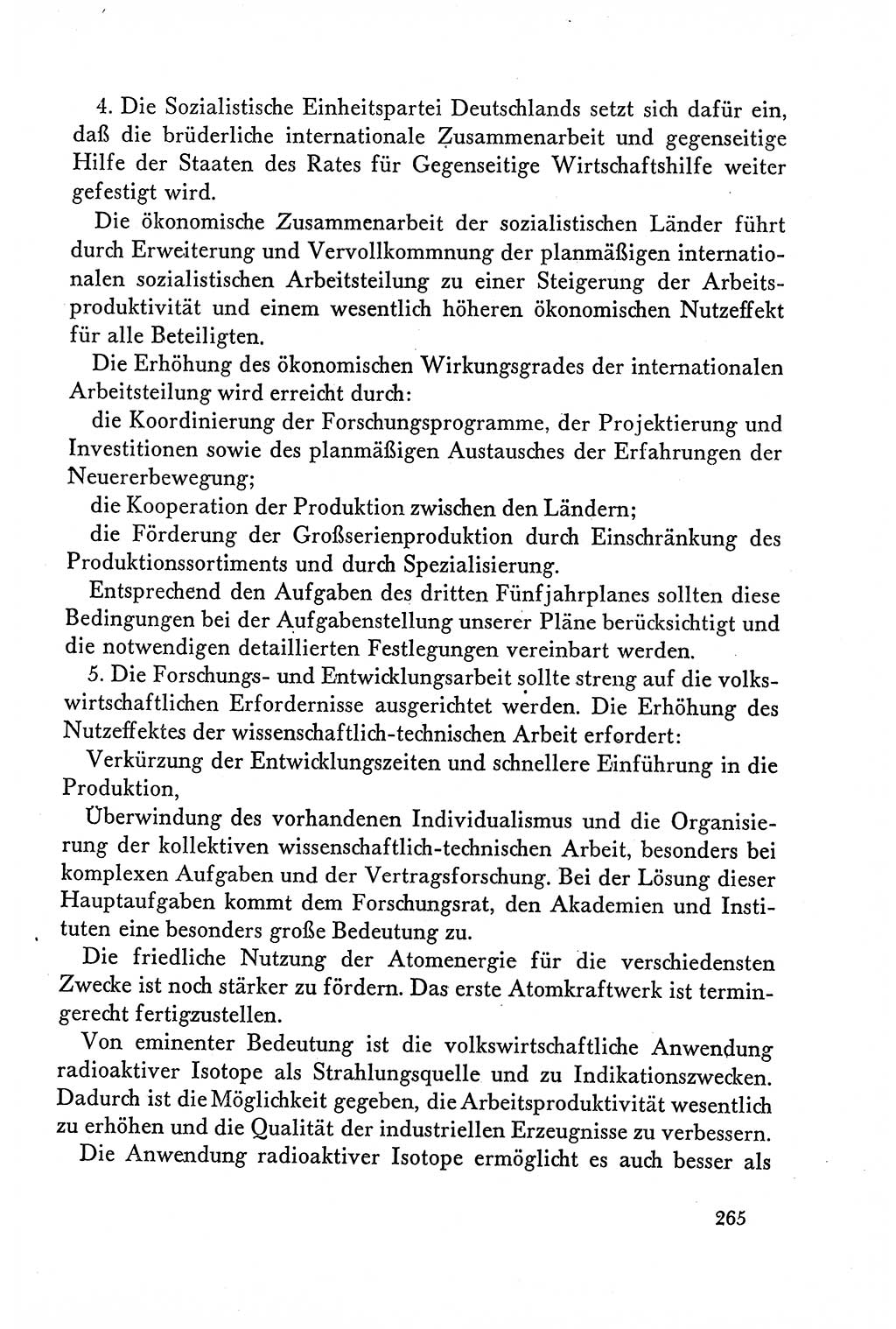Dokumente der Sozialistischen Einheitspartei Deutschlands (SED) [Deutsche Demokratische Republik (DDR)] 1958-1959, Seite 265 (Dok. SED DDR 1958-1959, S. 265)