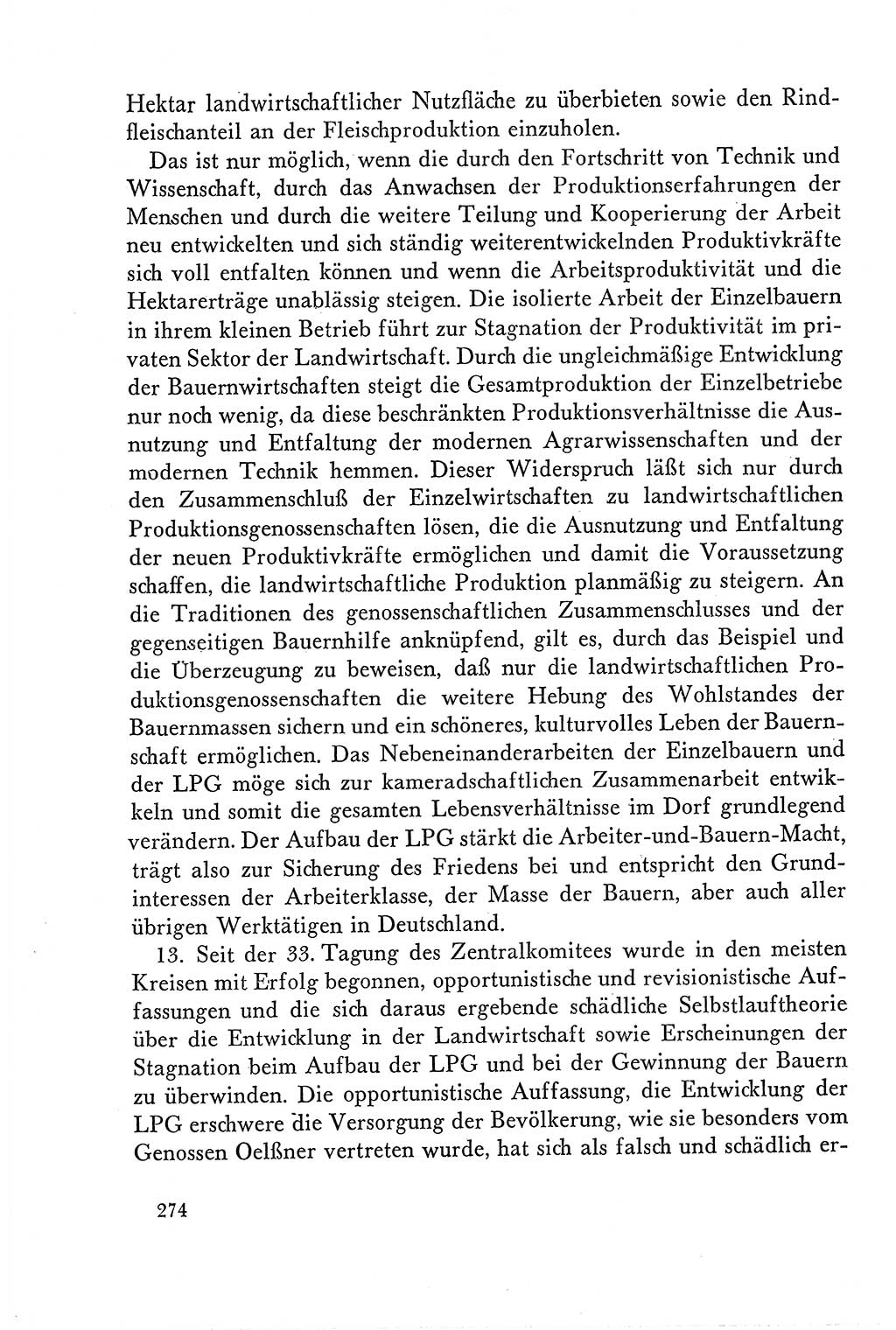 Dokumente der Sozialistischen Einheitspartei Deutschlands (SED) [Deutsche Demokratische Republik (DDR)] 1958-1959, Seite 274 (Dok. SED DDR 1958-1959, S. 274)